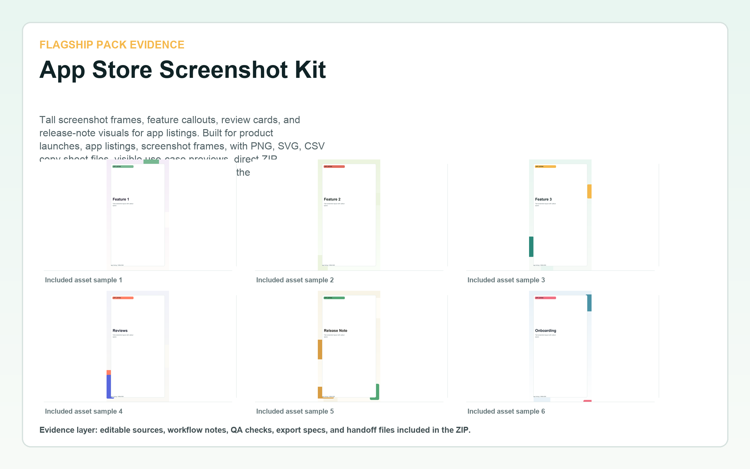 App Store Screenshot Kit flagship contact sheet
