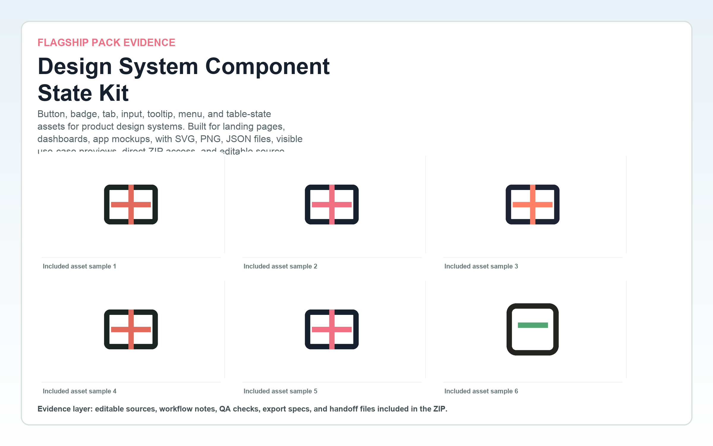Design System Component State Kit flagship contact sheet