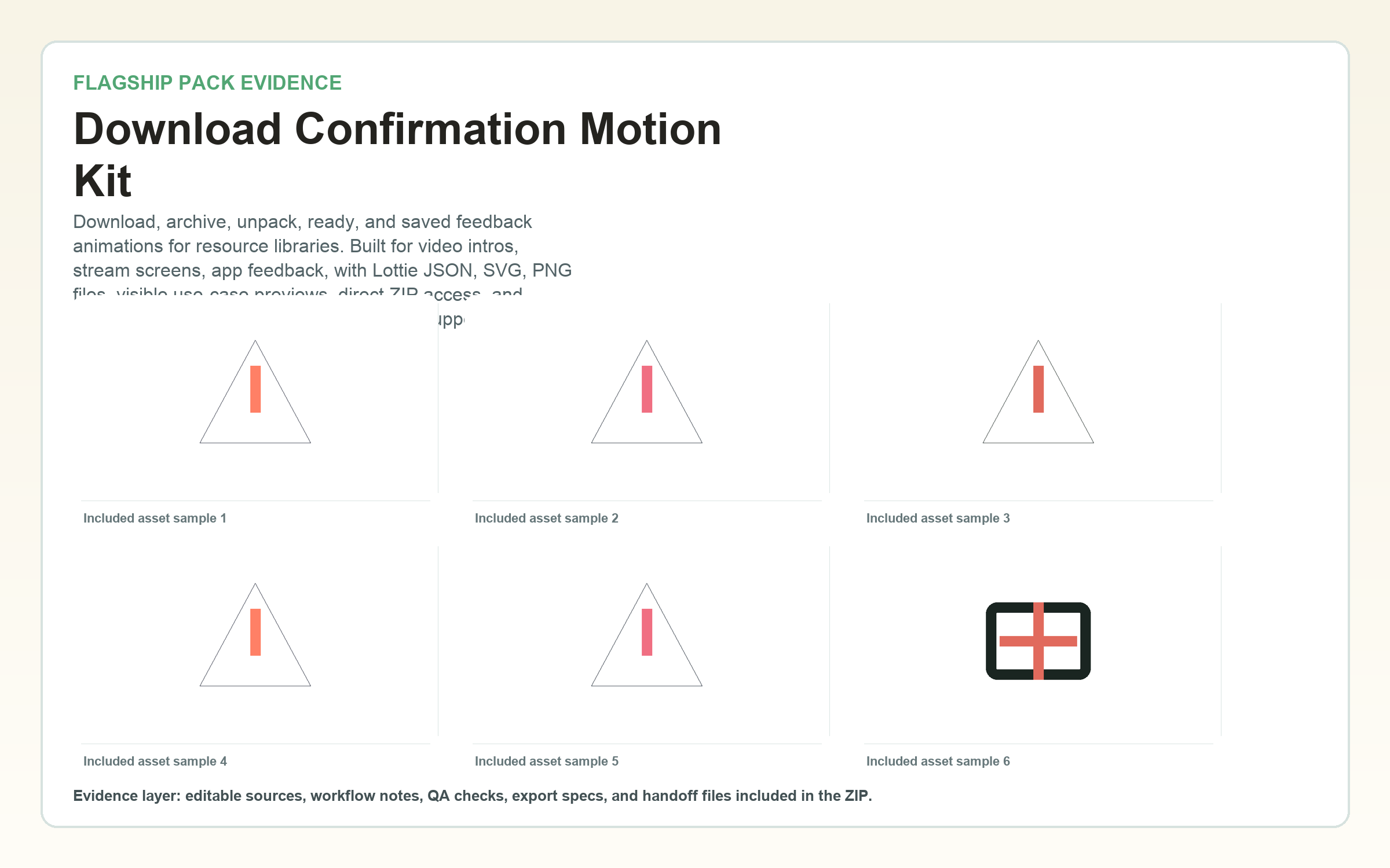 Download Confirmation Motion Kit flagship contact sheet