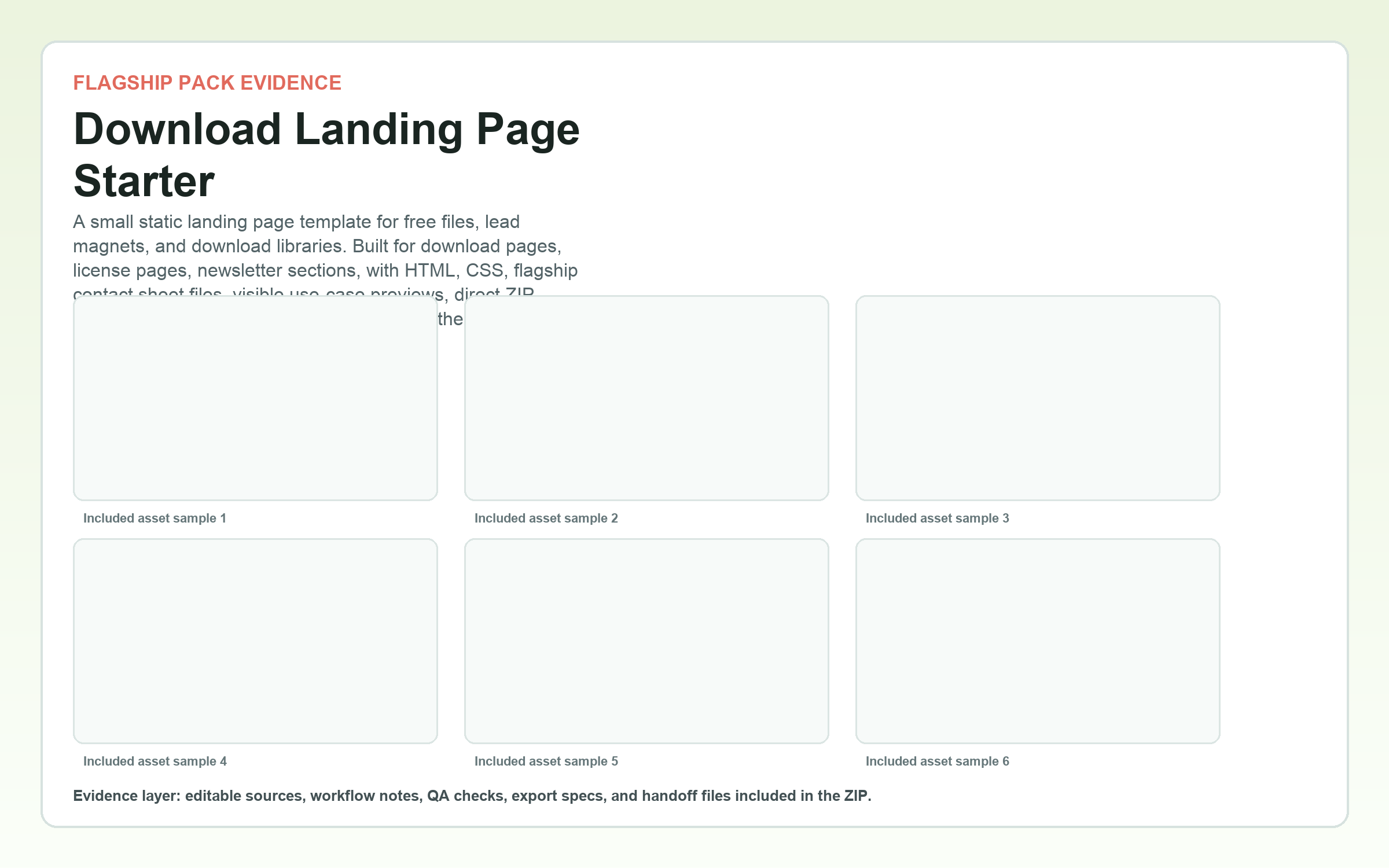 Download Landing Page Starter flagship contact sheet