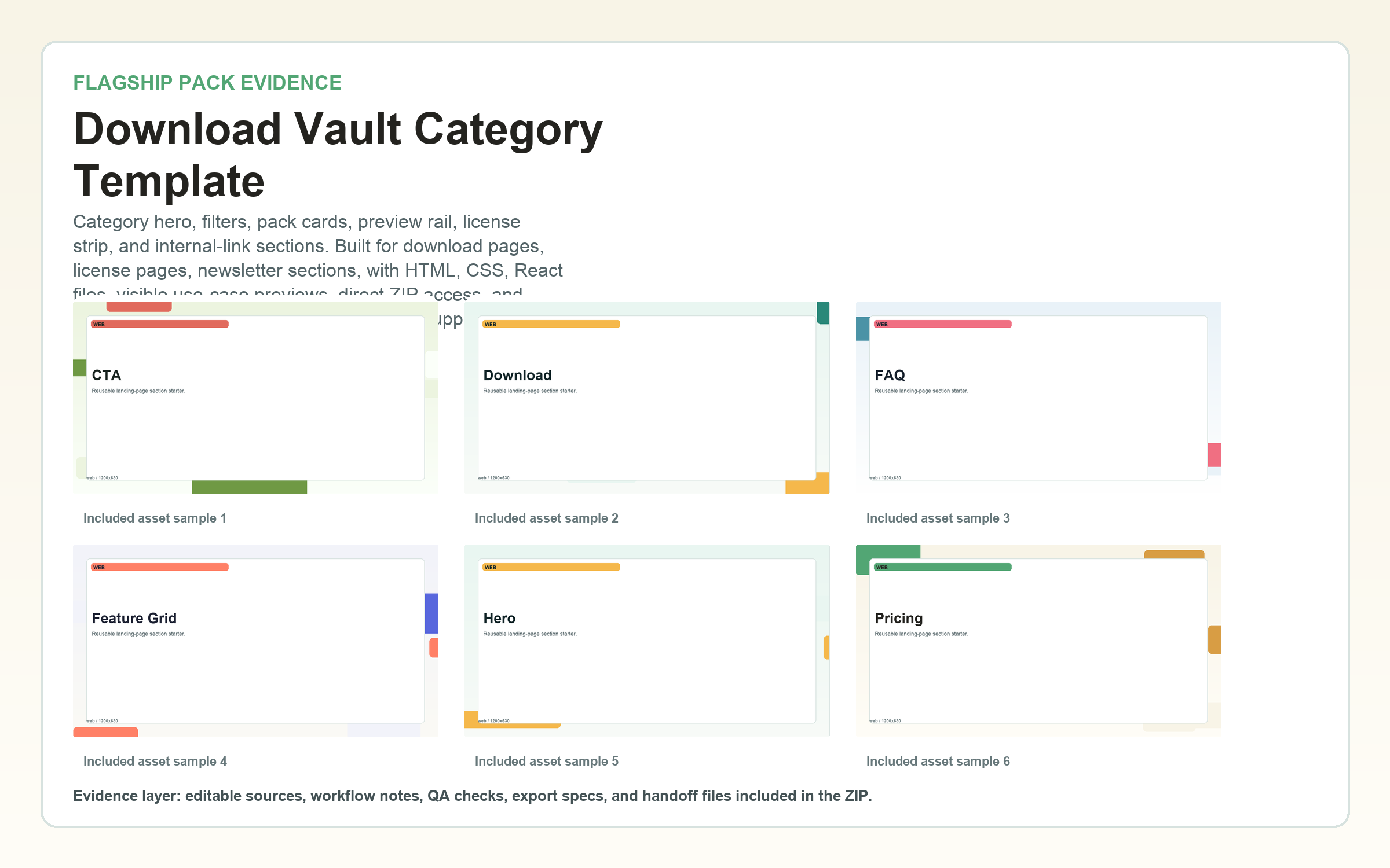 Download Vault Category Template flagship contact sheet