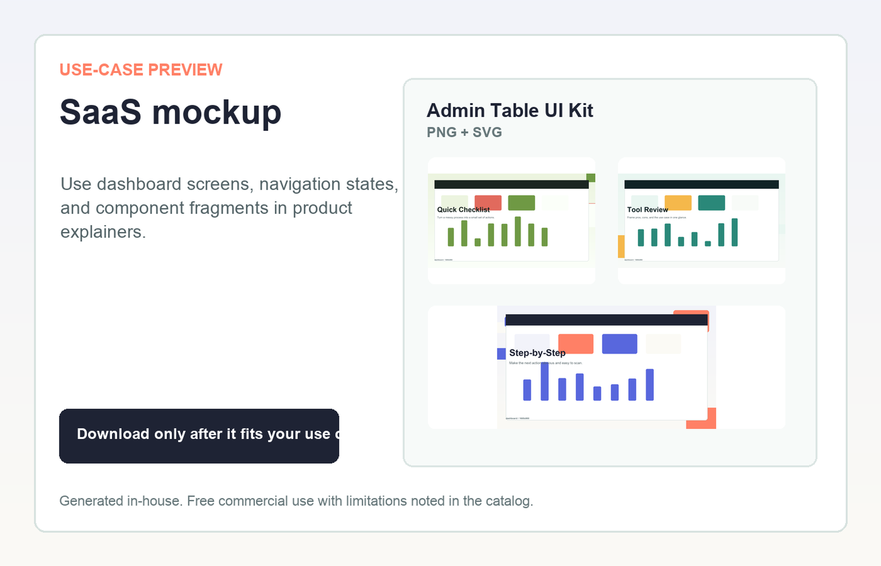 Admin Table UI Kit SaaS mockup use-case preview