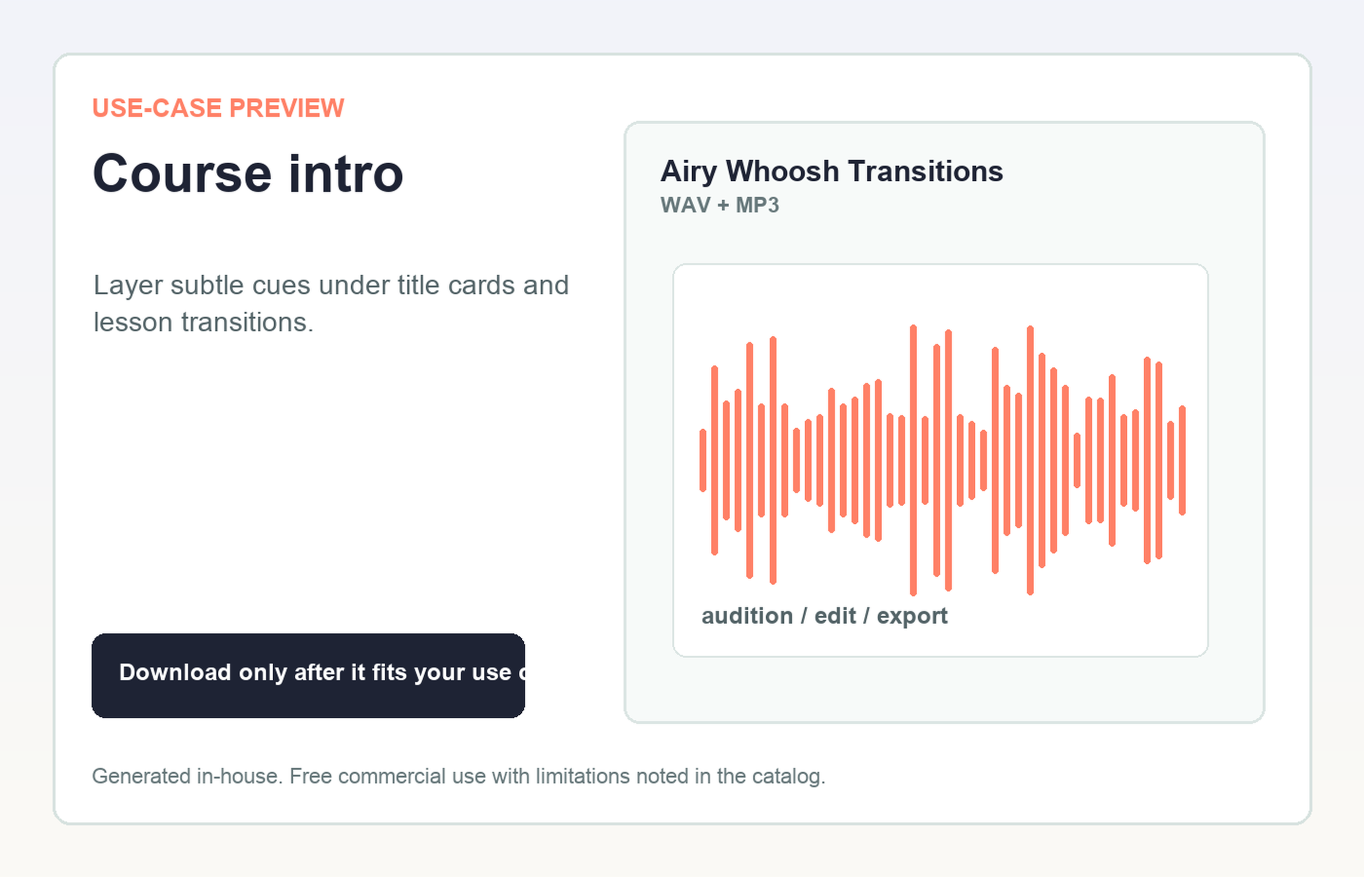 Airy Whoosh Transitions Course intro use-case preview