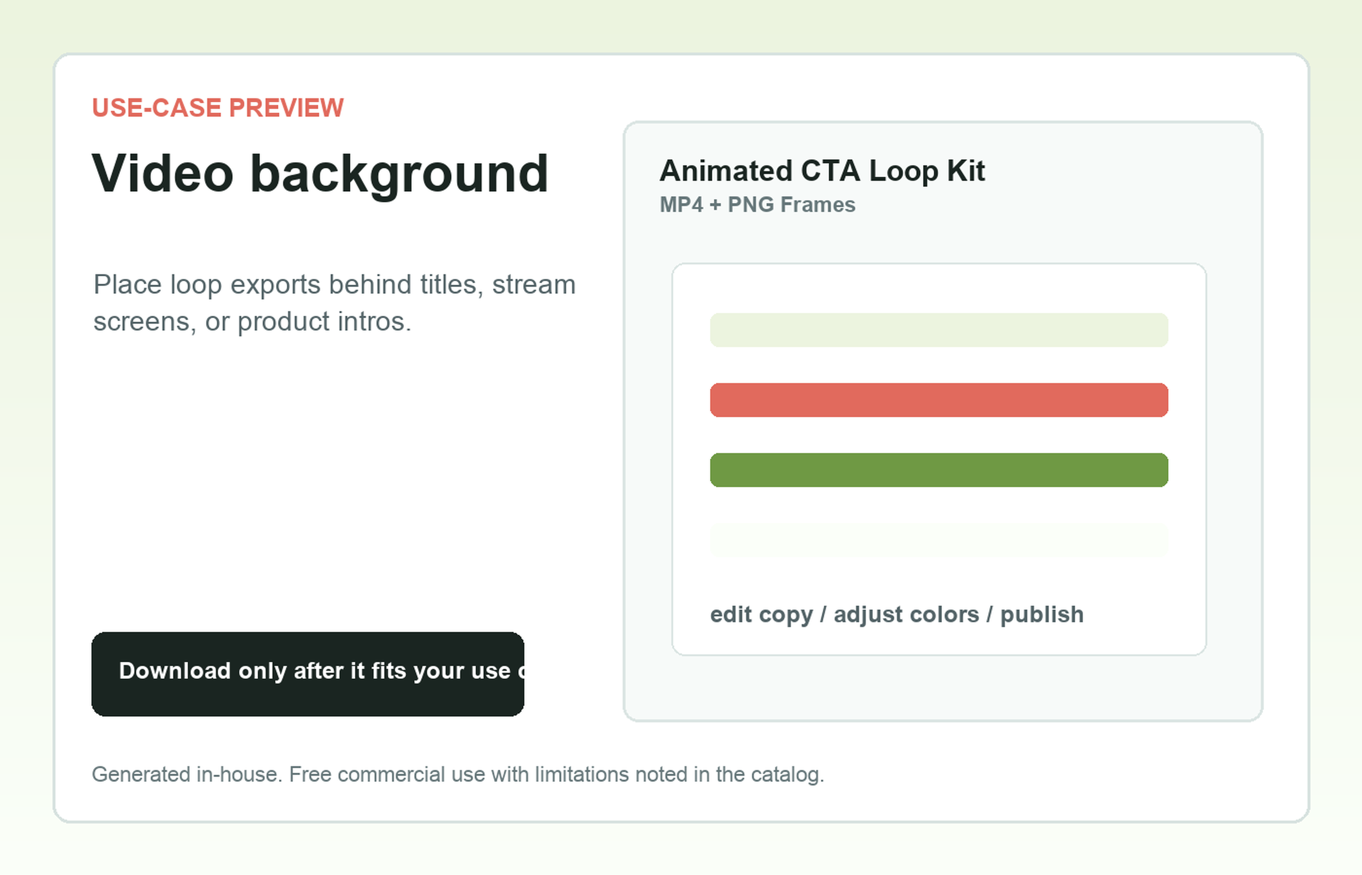 Animated CTA Loop Kit Video background use-case preview