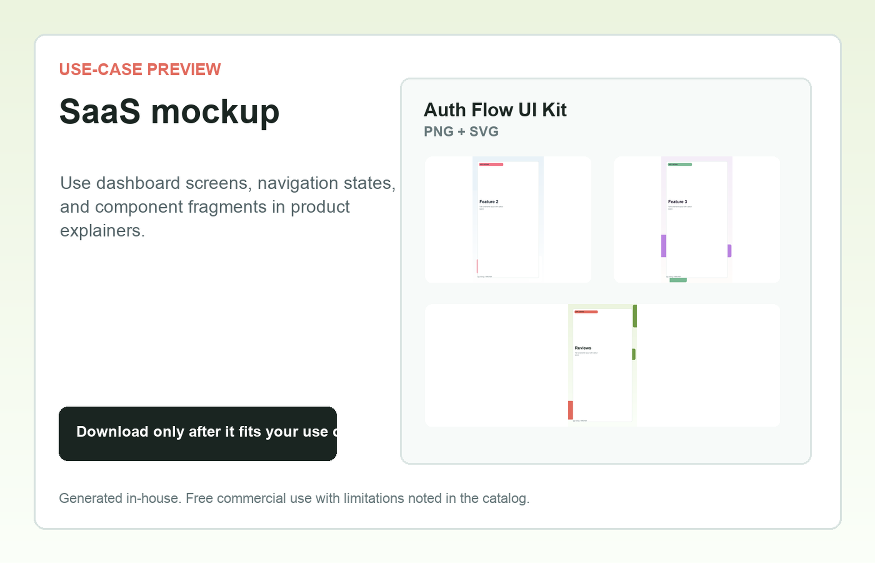 Auth Flow UI Kit SaaS mockup use-case preview