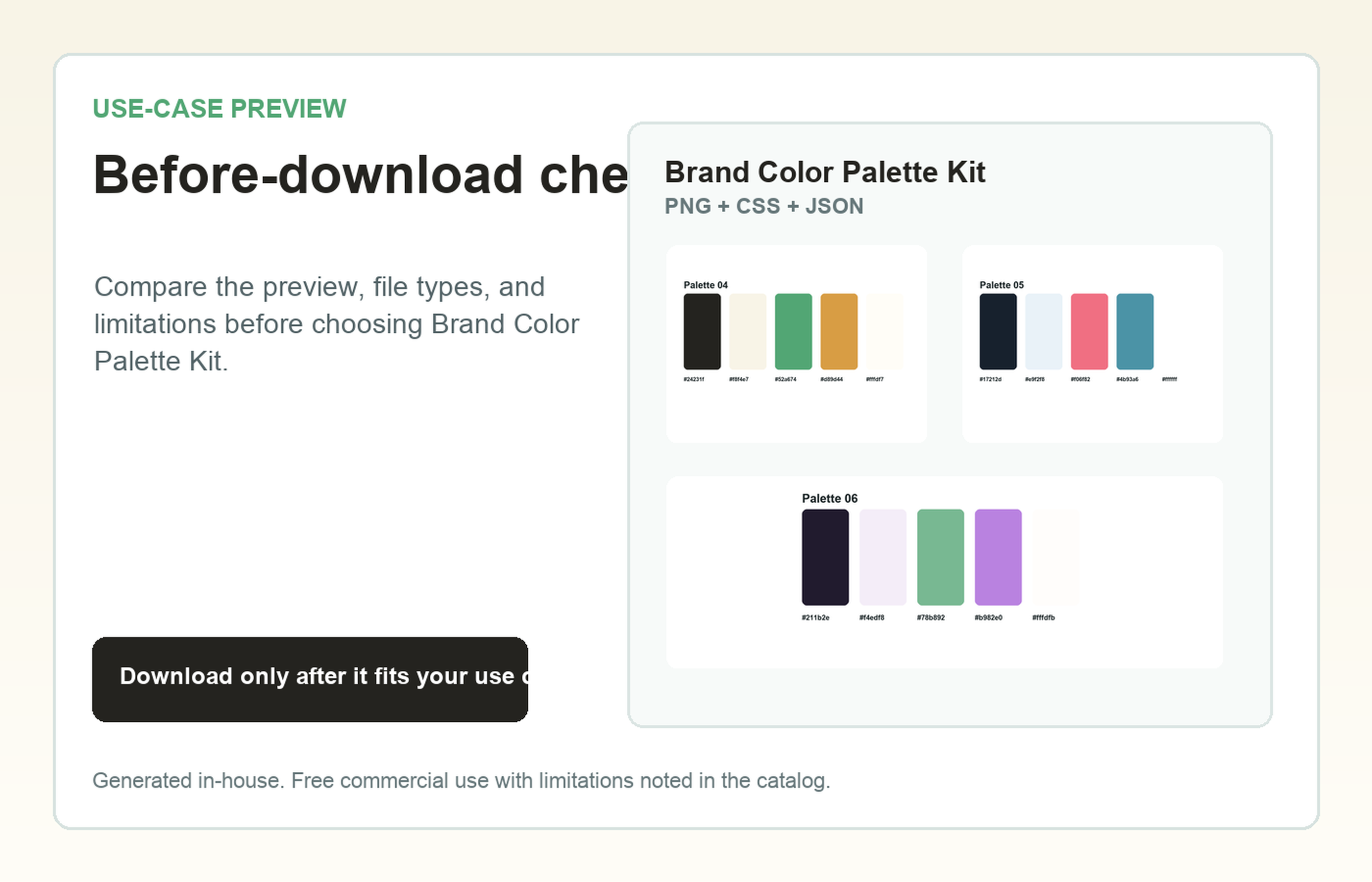 Brand Color Palette Kit Before-download check use-case preview
