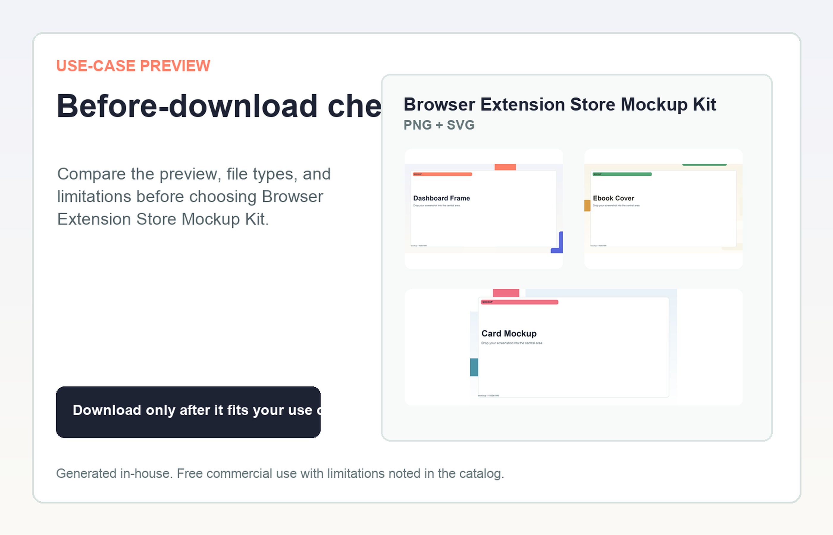 Browser Extension Store Mockup Kit Before-download check use-case preview