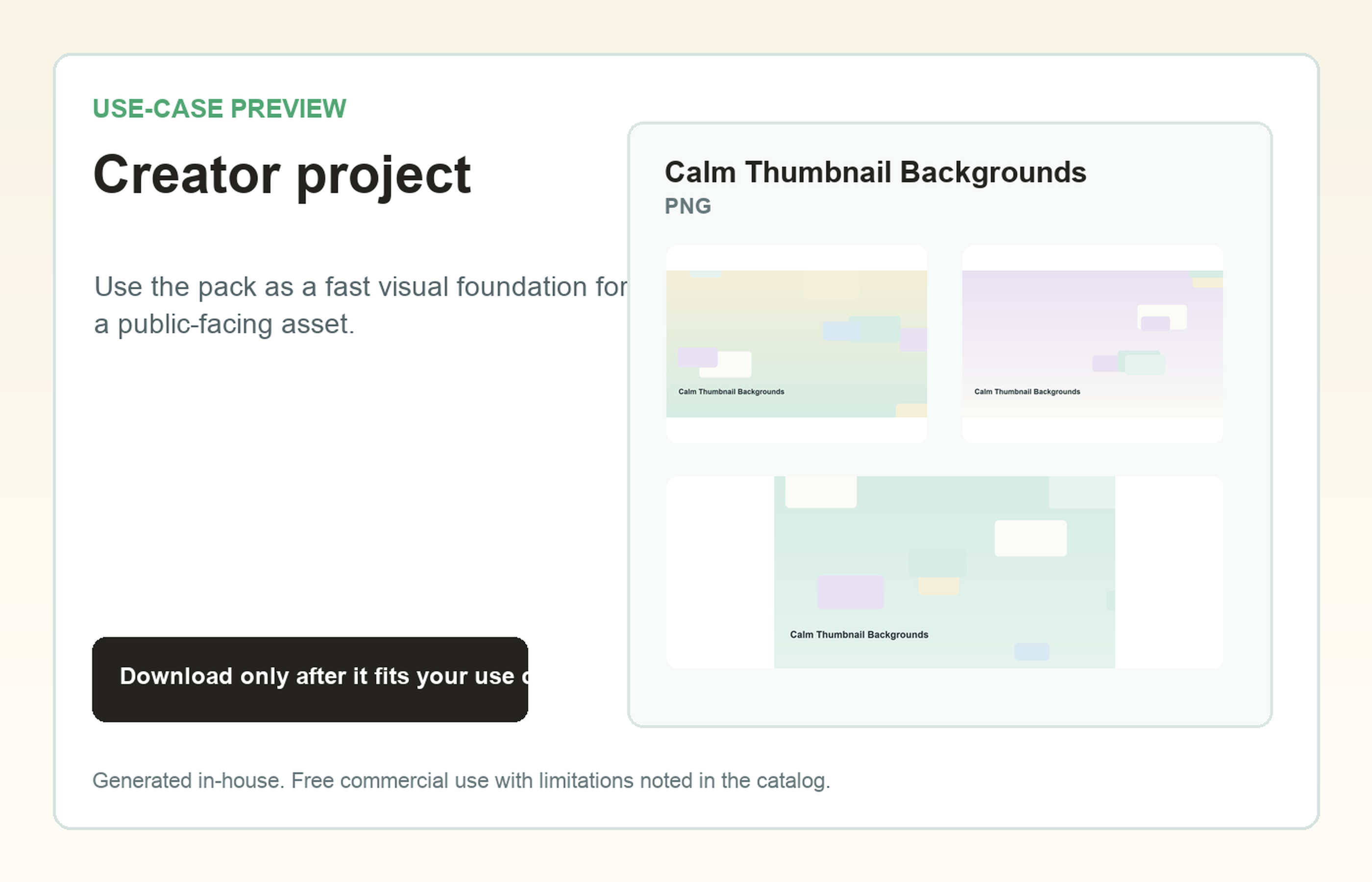 Calm Thumbnail Backgrounds Creator project use-case preview