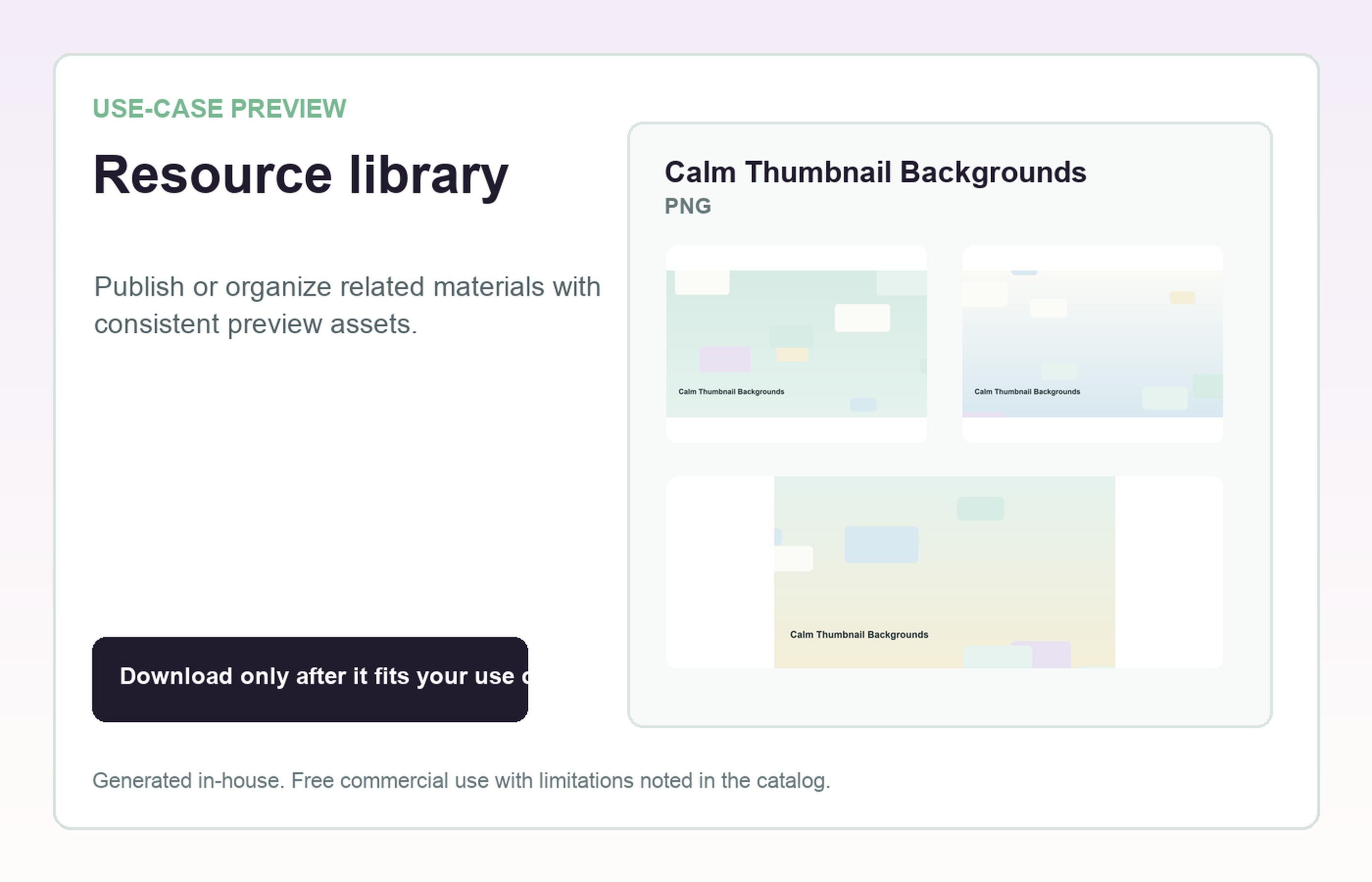 Calm Thumbnail Backgrounds Resource library use-case preview