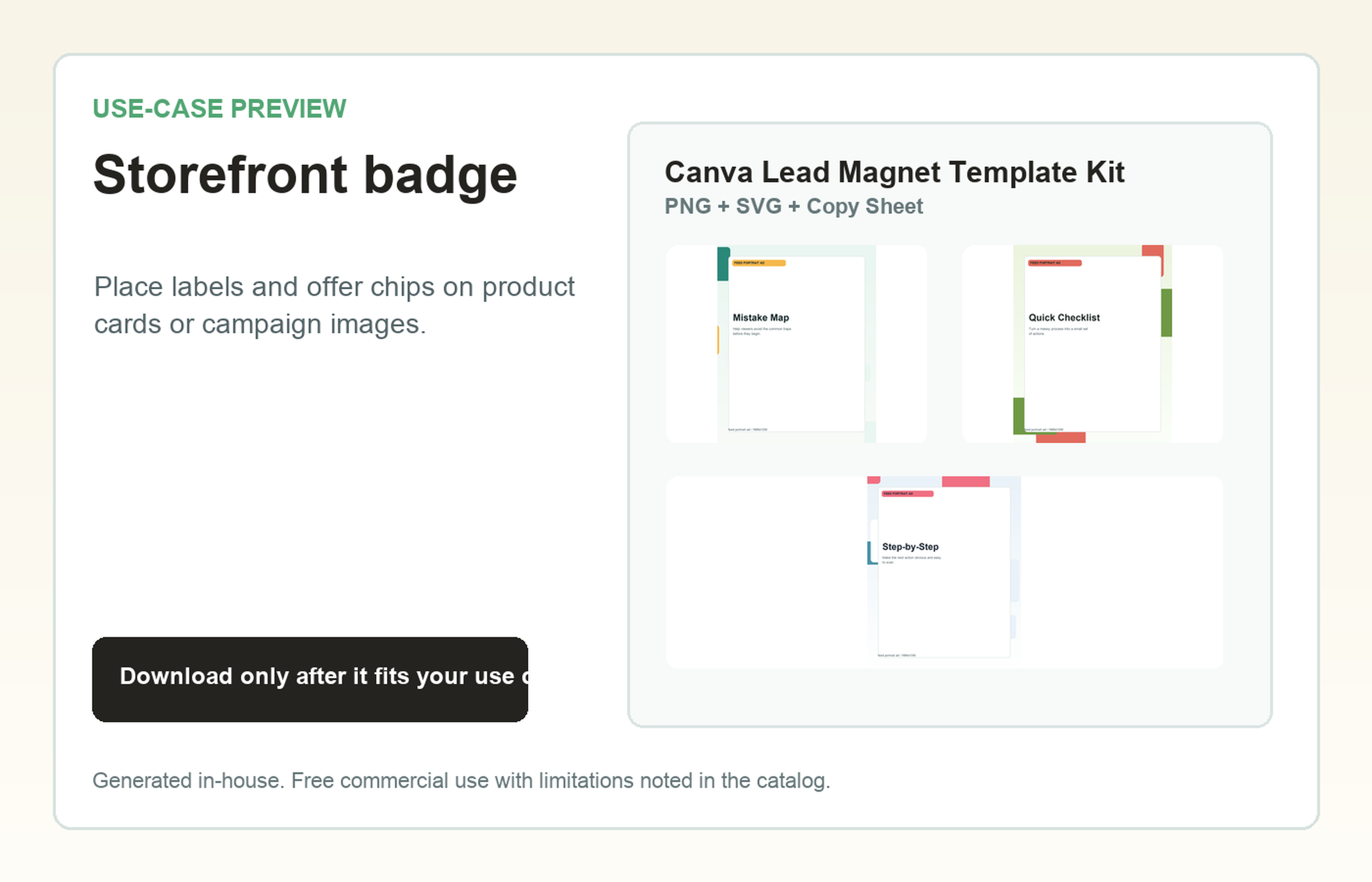 Canva Lead Magnet Template Kit Storefront badge use-case preview