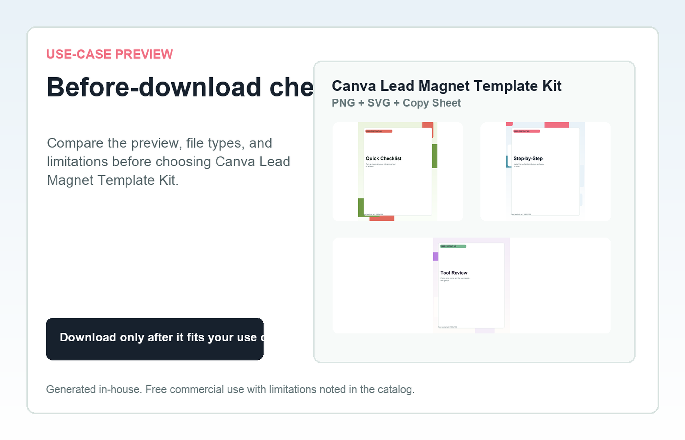 Canva Lead Magnet Template Kit Before-download check use-case preview