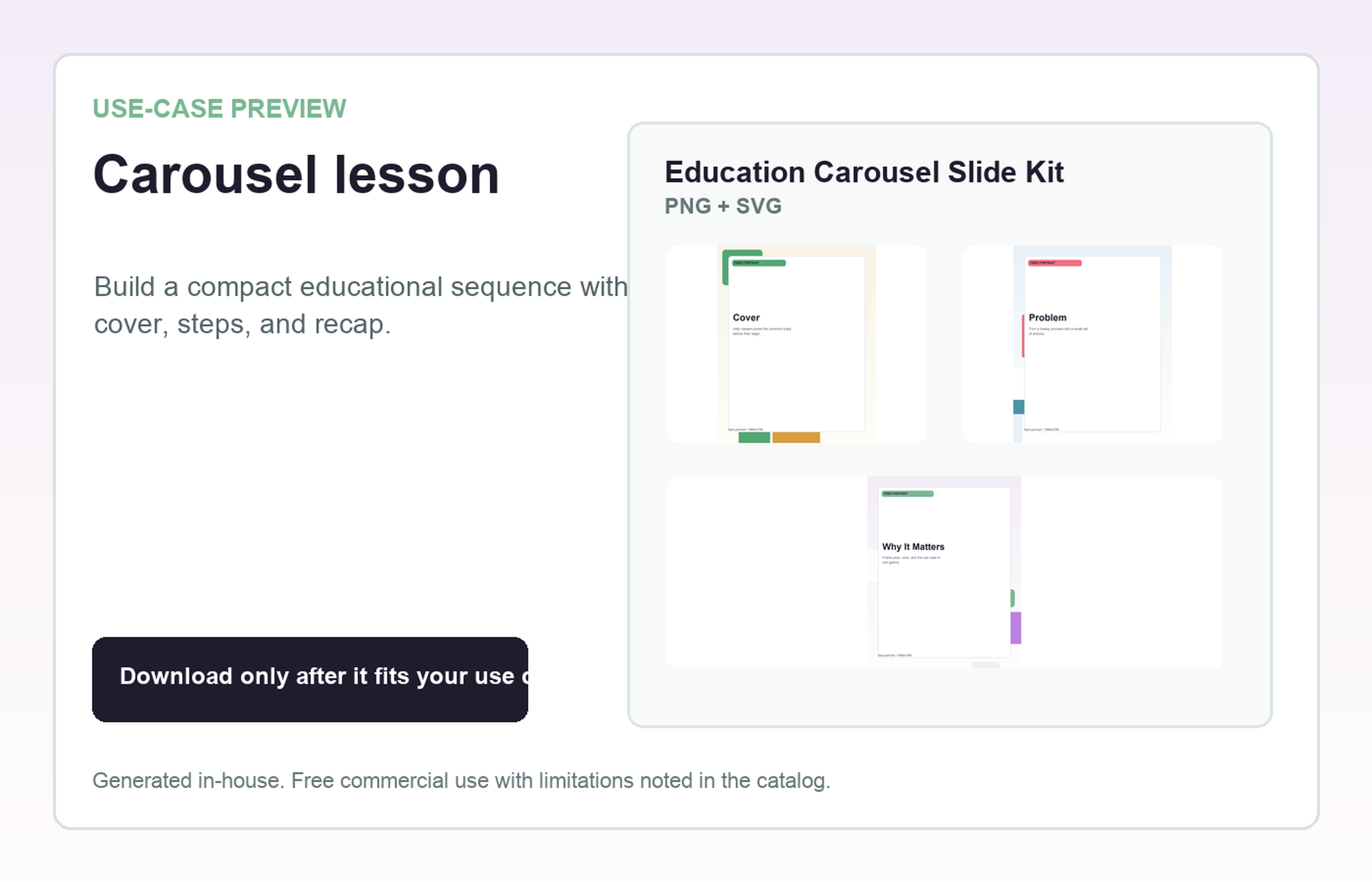 Education Carousel Slide Kit Carousel lesson use-case preview