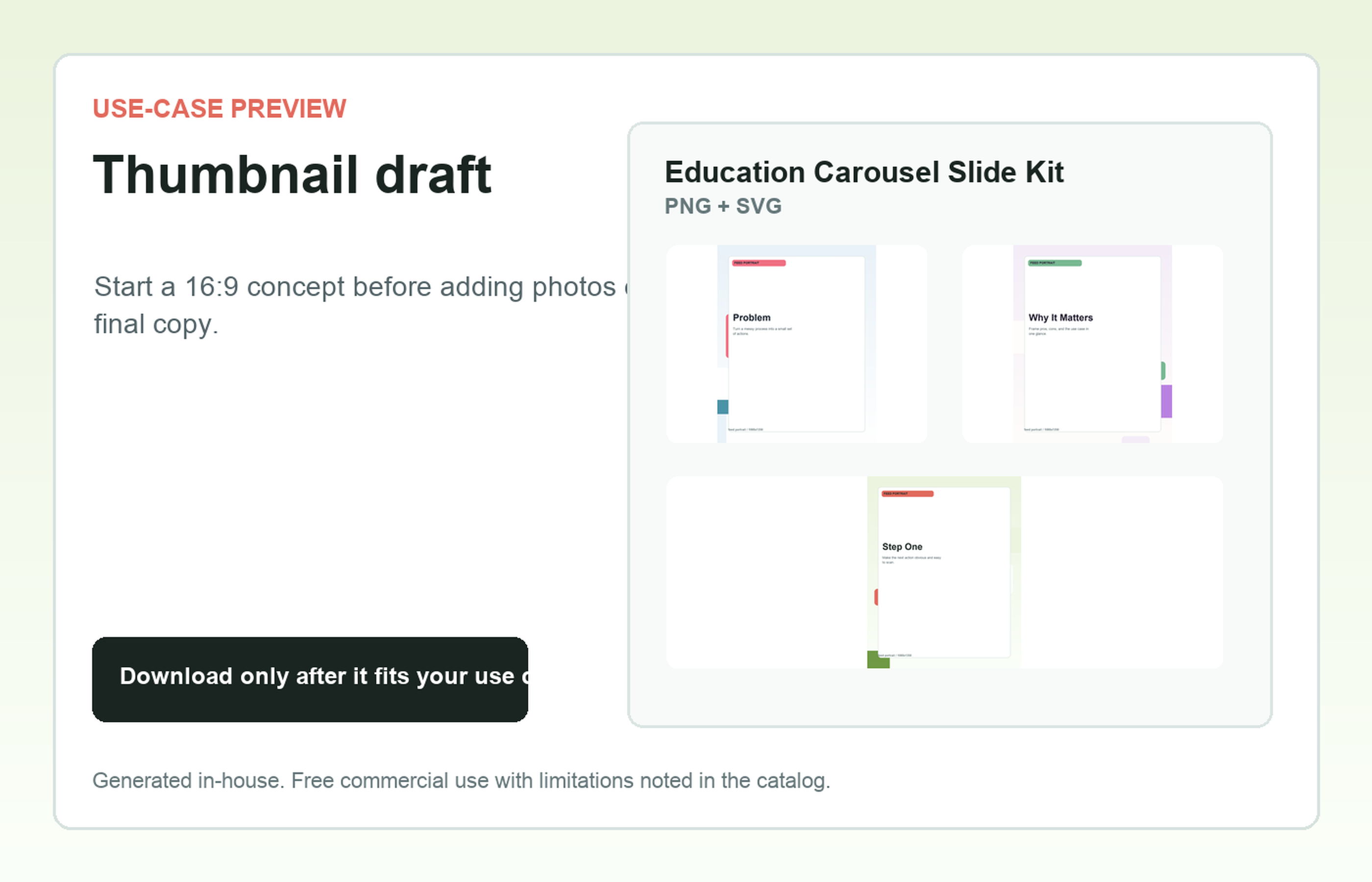 Education Carousel Slide Kit Thumbnail draft use-case preview