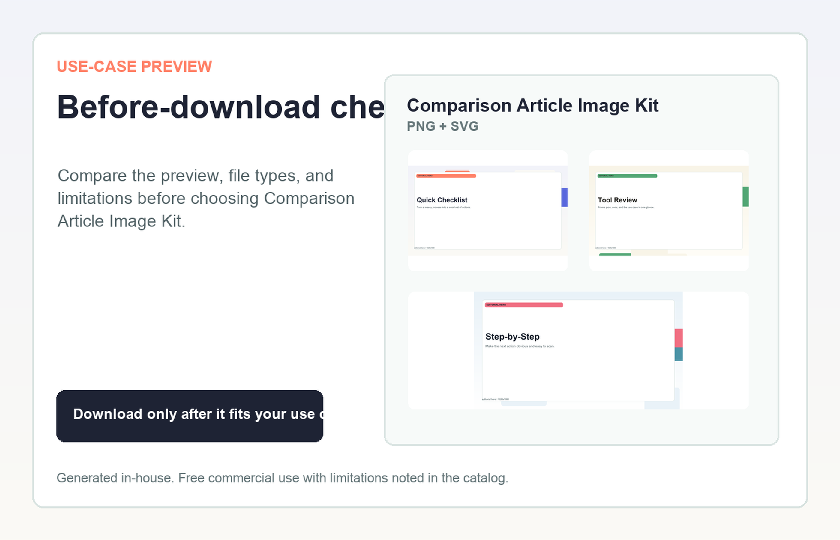 Comparison Article Image Kit Before-download check use-case preview