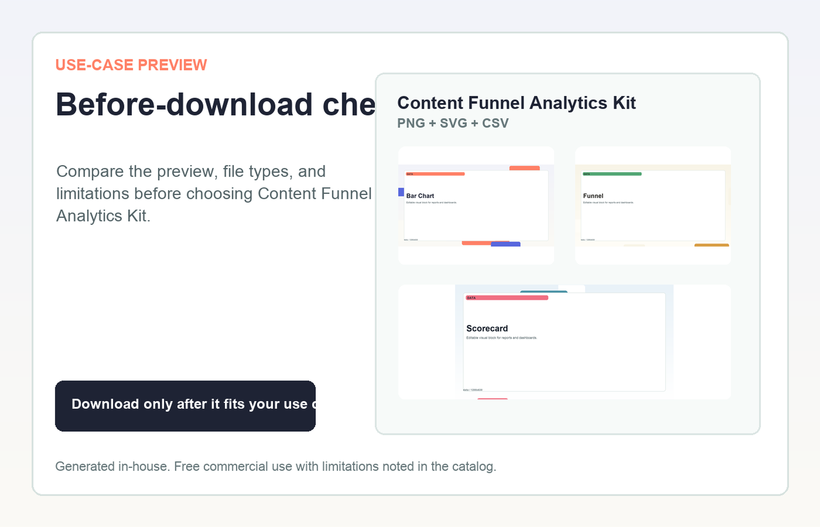 Content Funnel Analytics Kit Before-download check use-case preview