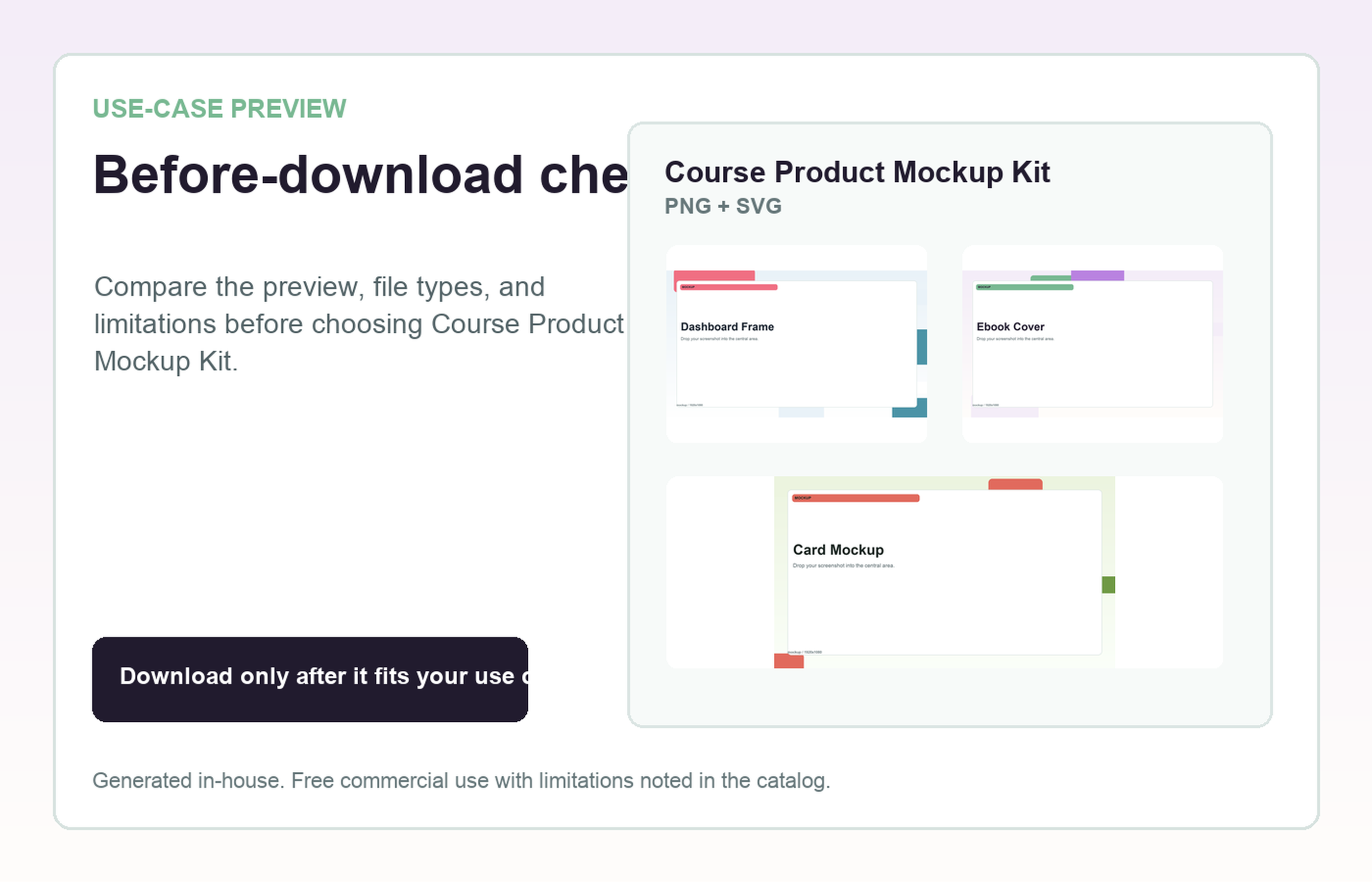 Course Product Mockup Kit Before-download check use-case preview