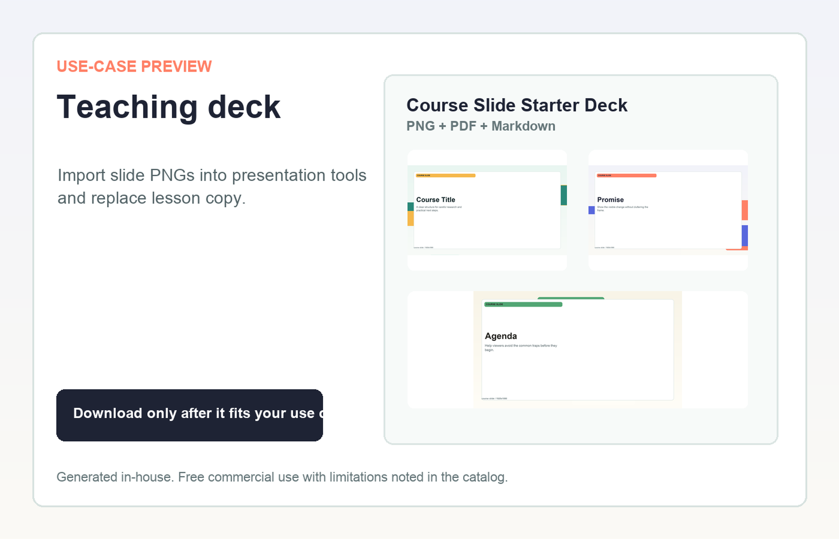 Course Slide Starter Deck Teaching deck use-case preview