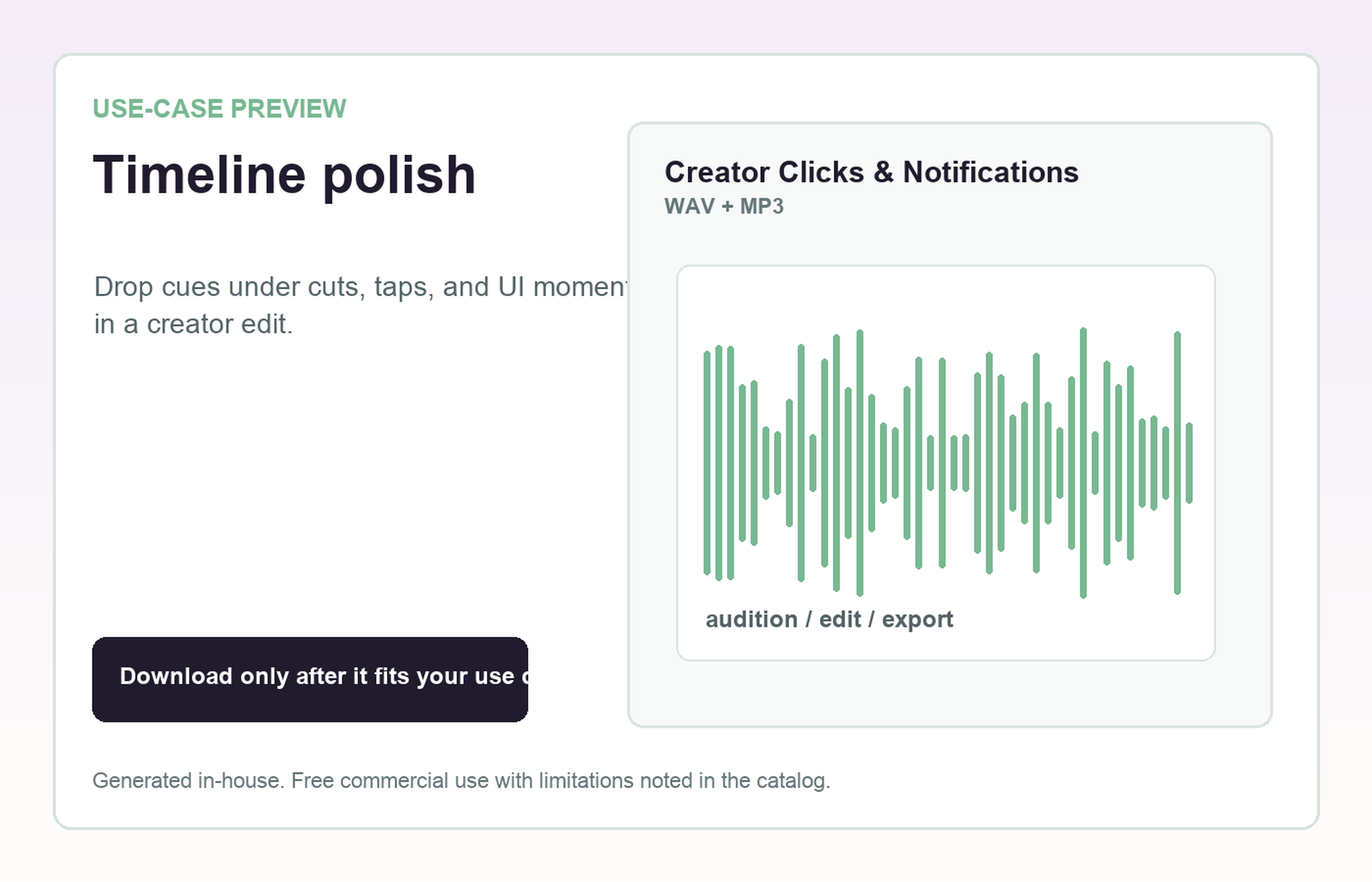Creator Clicks & Notifications Timeline polish use-case preview