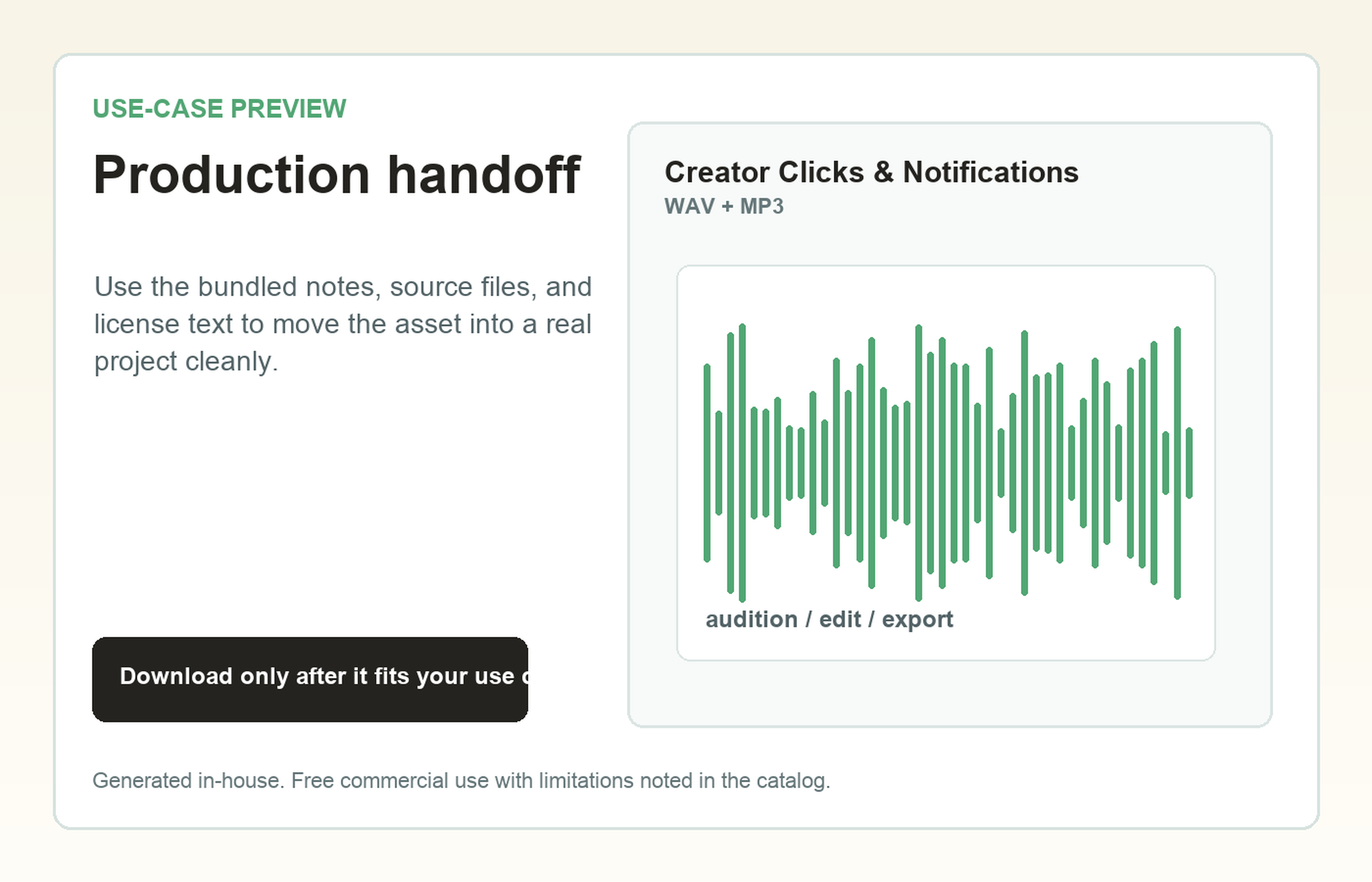 Creator Clicks & Notifications Production handoff use-case preview