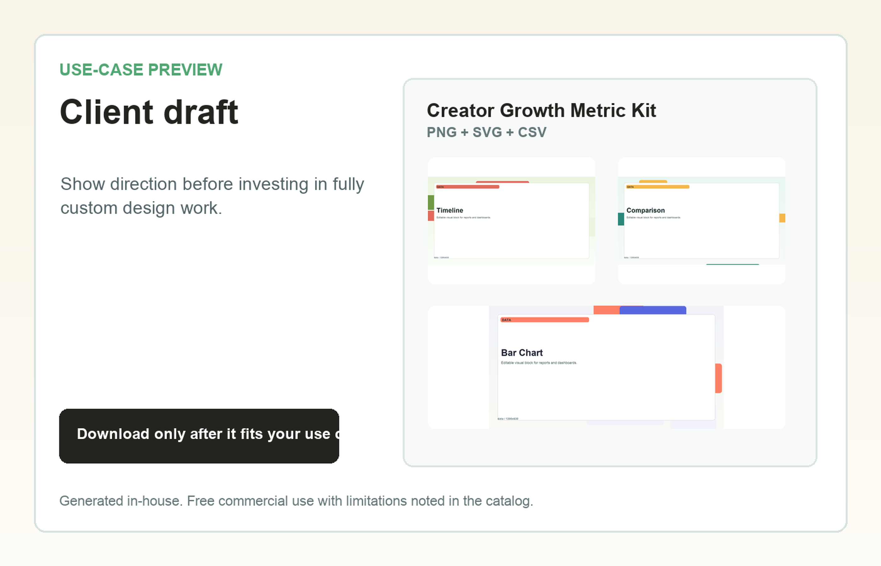 Creator Growth Metric Kit Client draft use-case preview