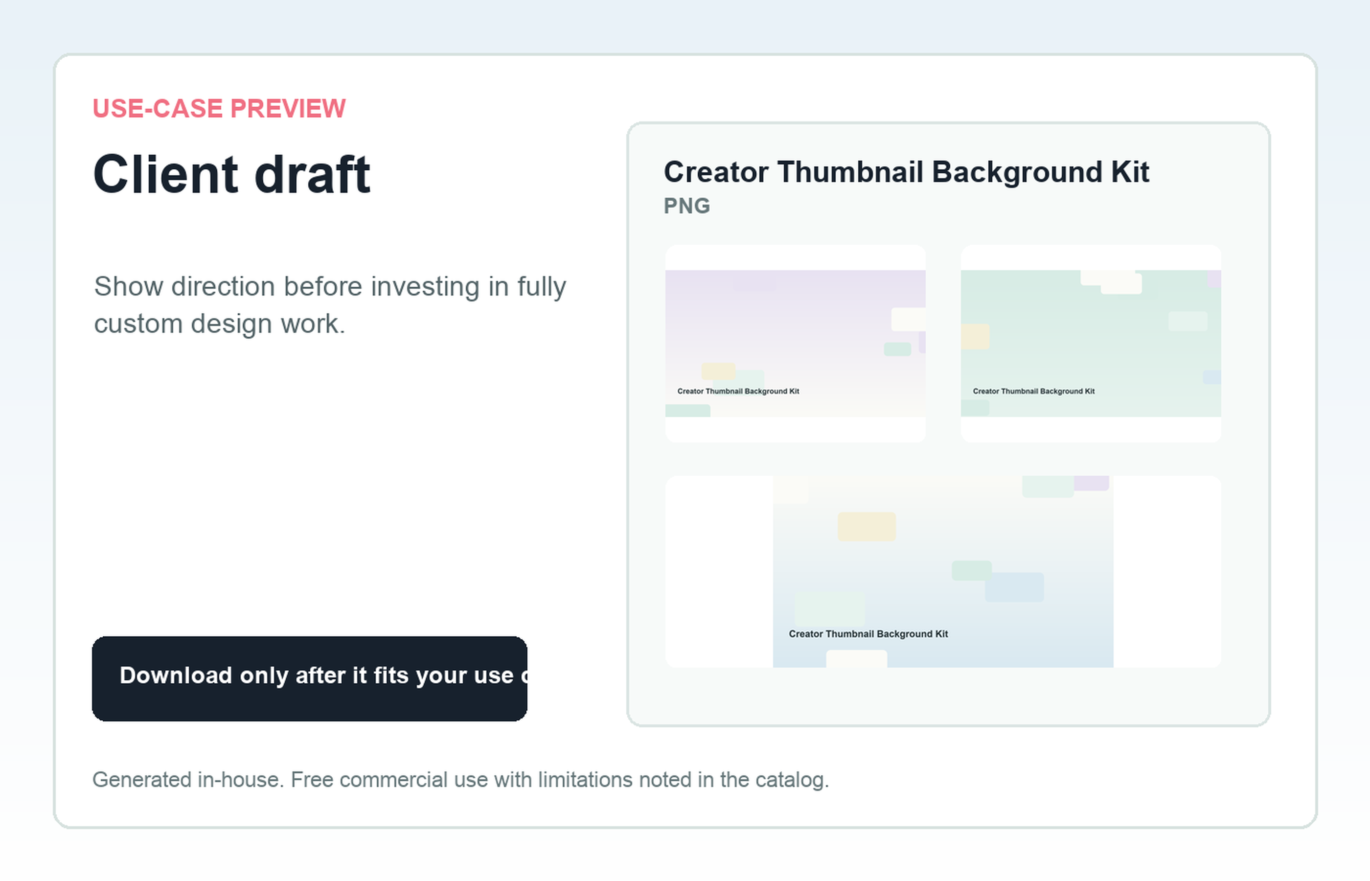Creator Thumbnail Background Kit Client draft use-case preview