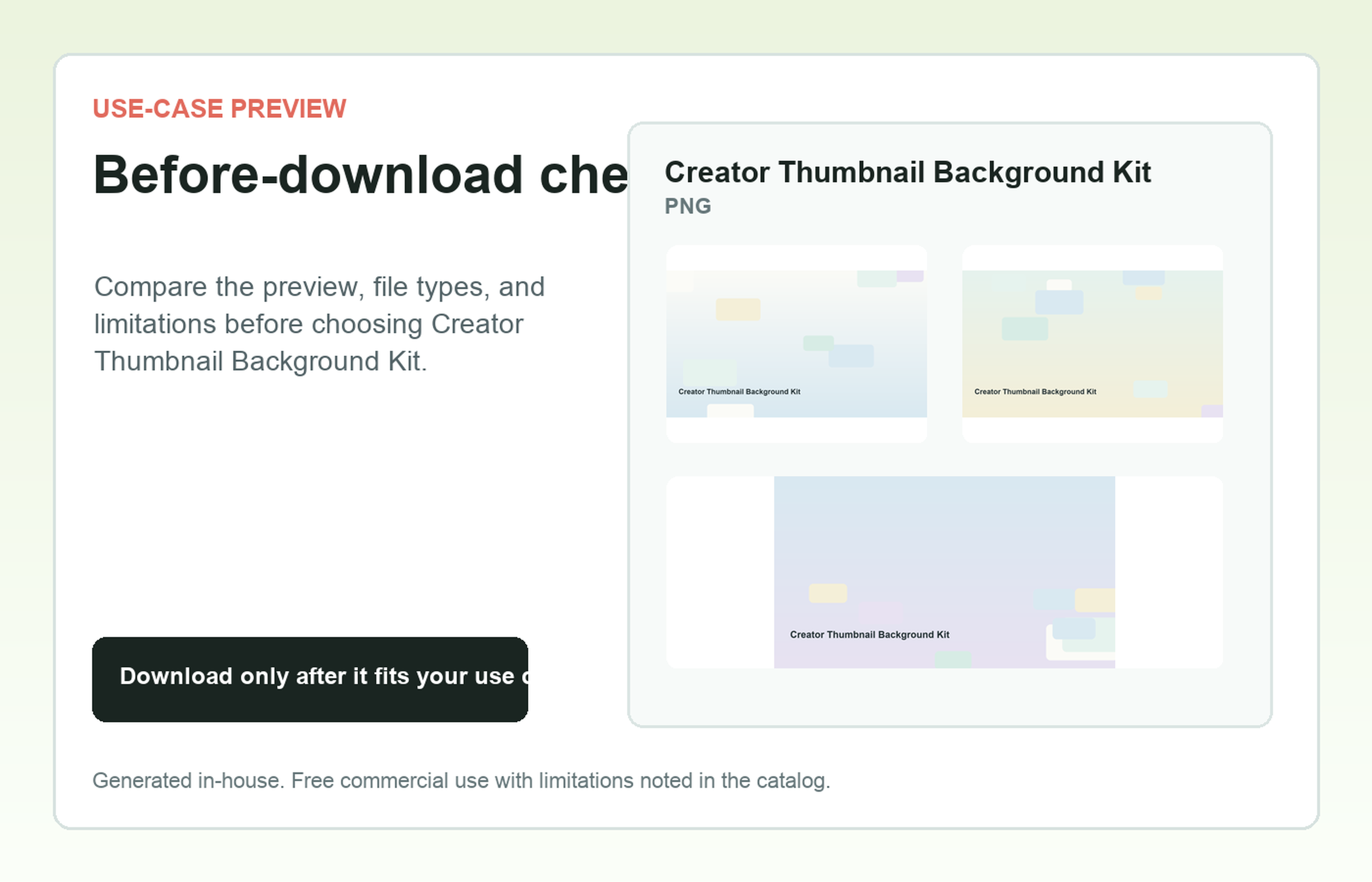 Creator Thumbnail Background Kit Before-download check use-case preview