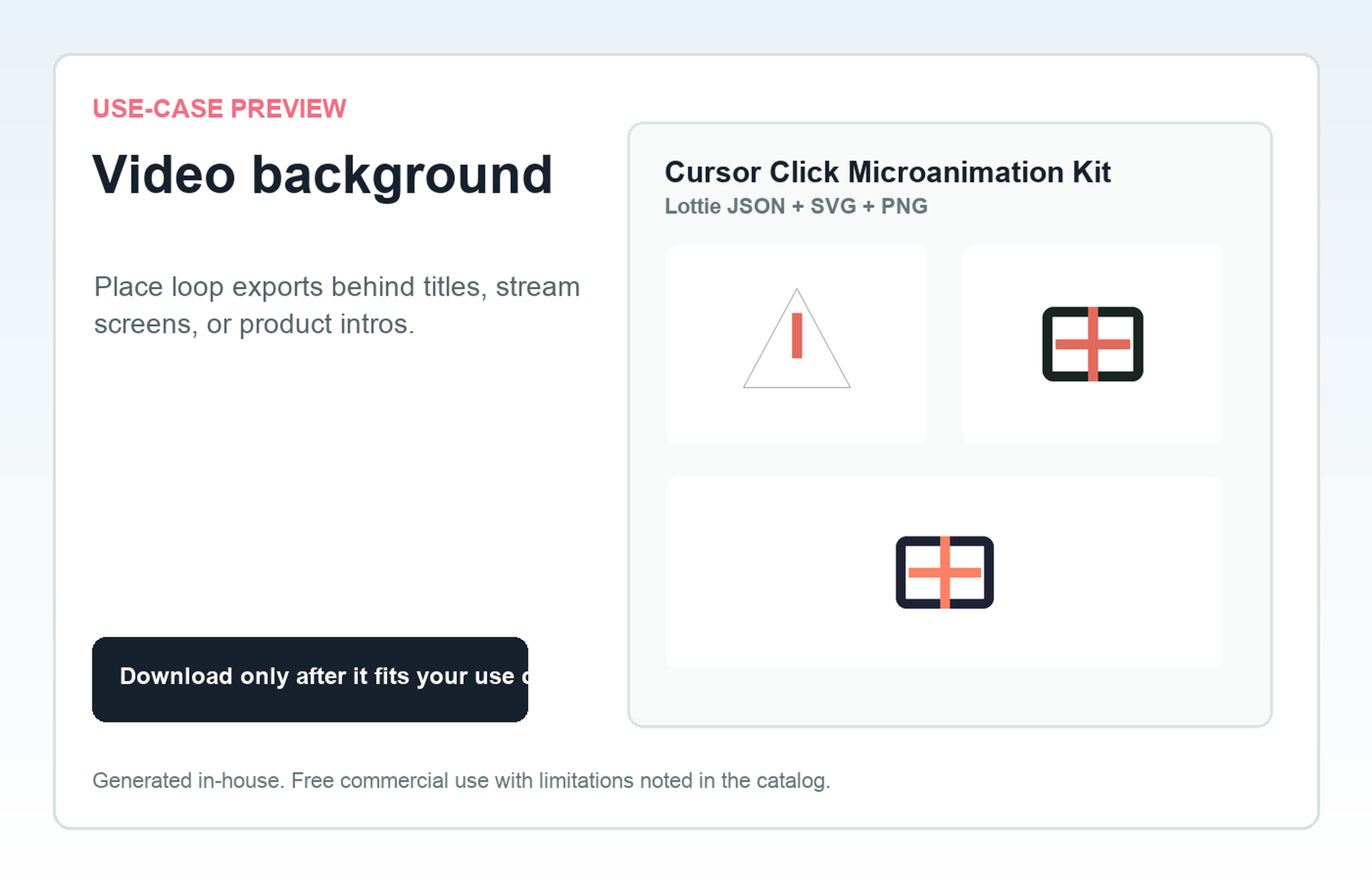 Cursor Click Microanimation Kit Video background use-case preview