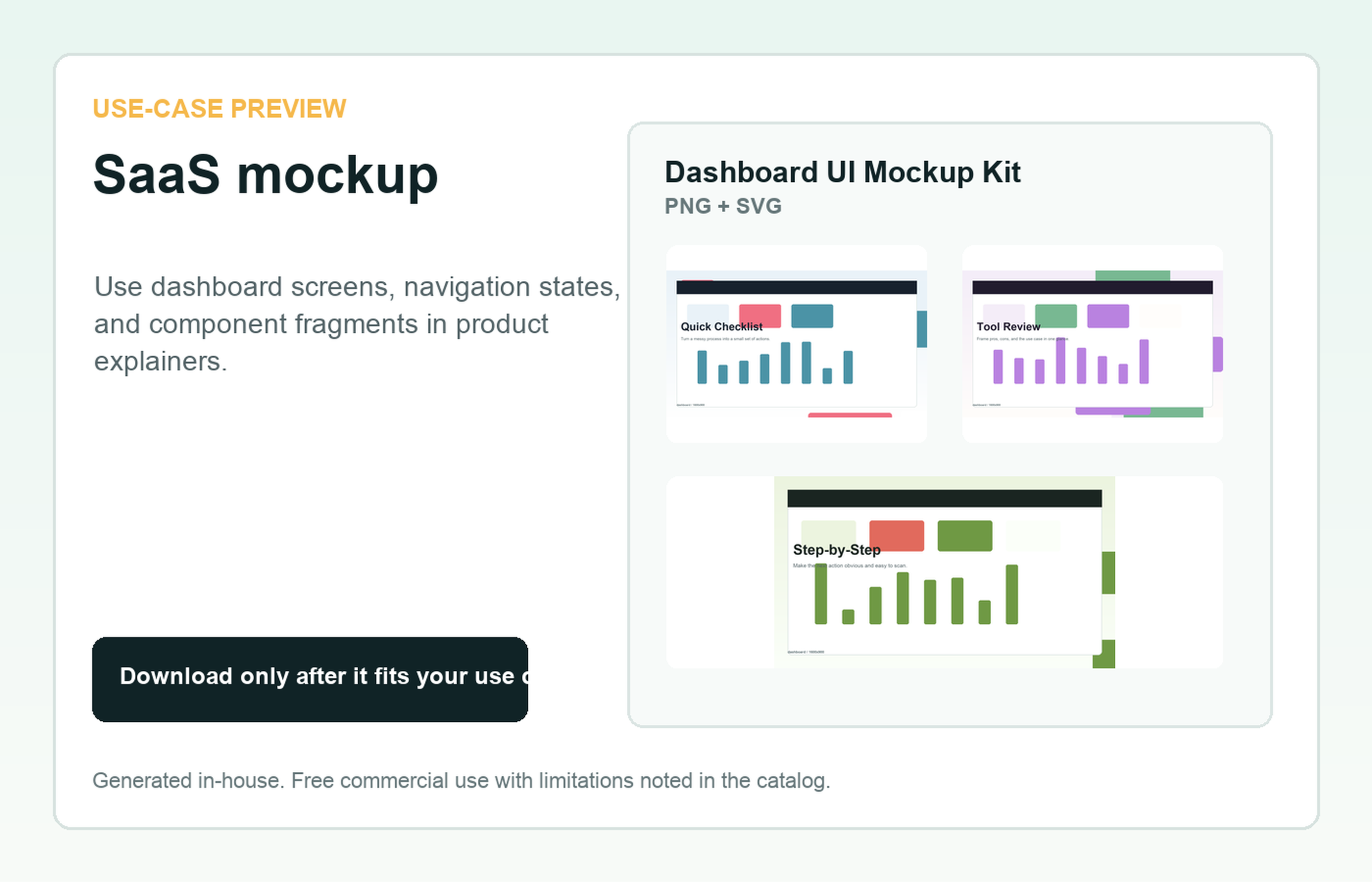 Dashboard UI Mockup Kit SaaS mockup use-case preview