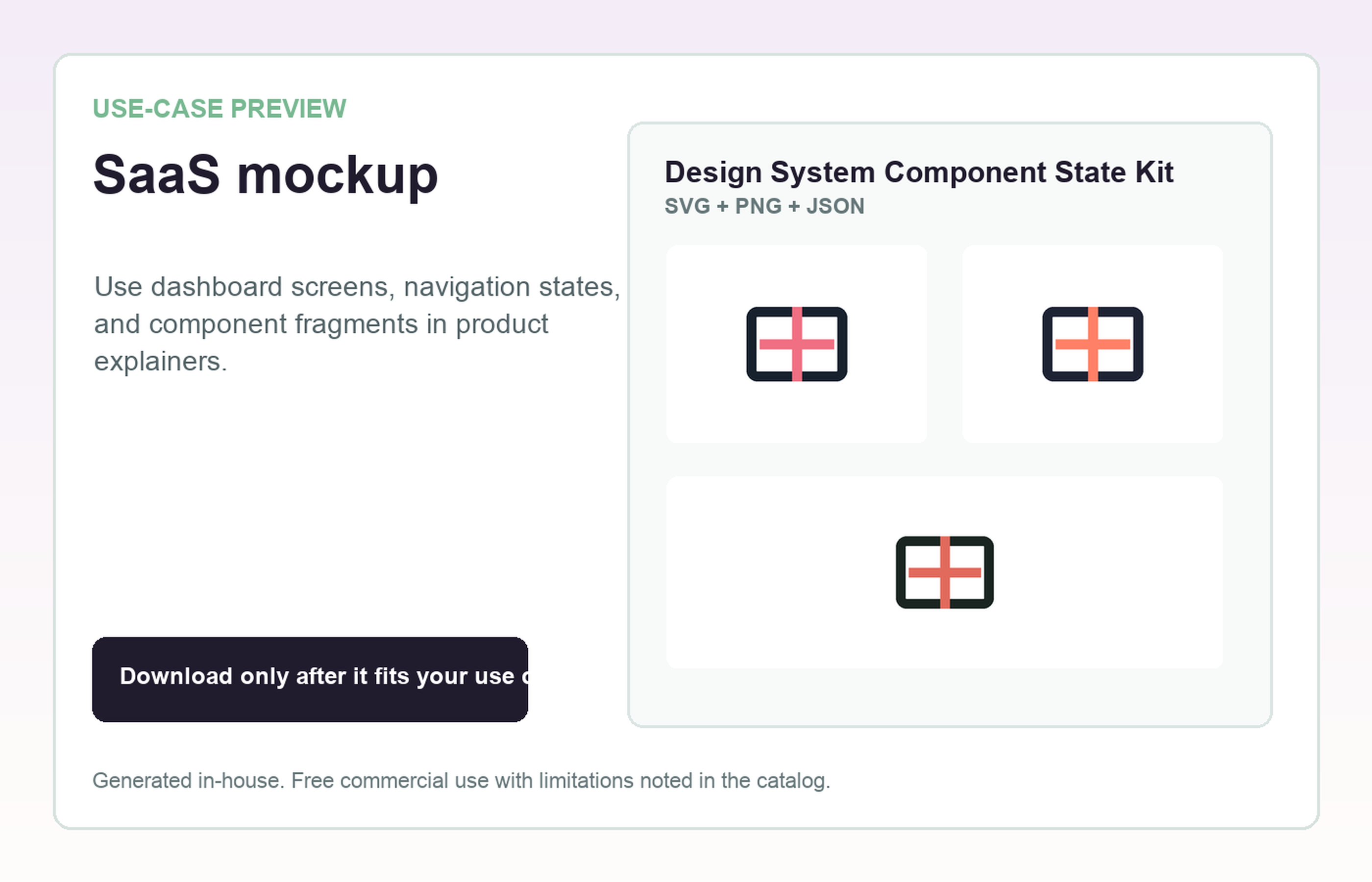 Design System Component State Kit SaaS mockup use-case preview
