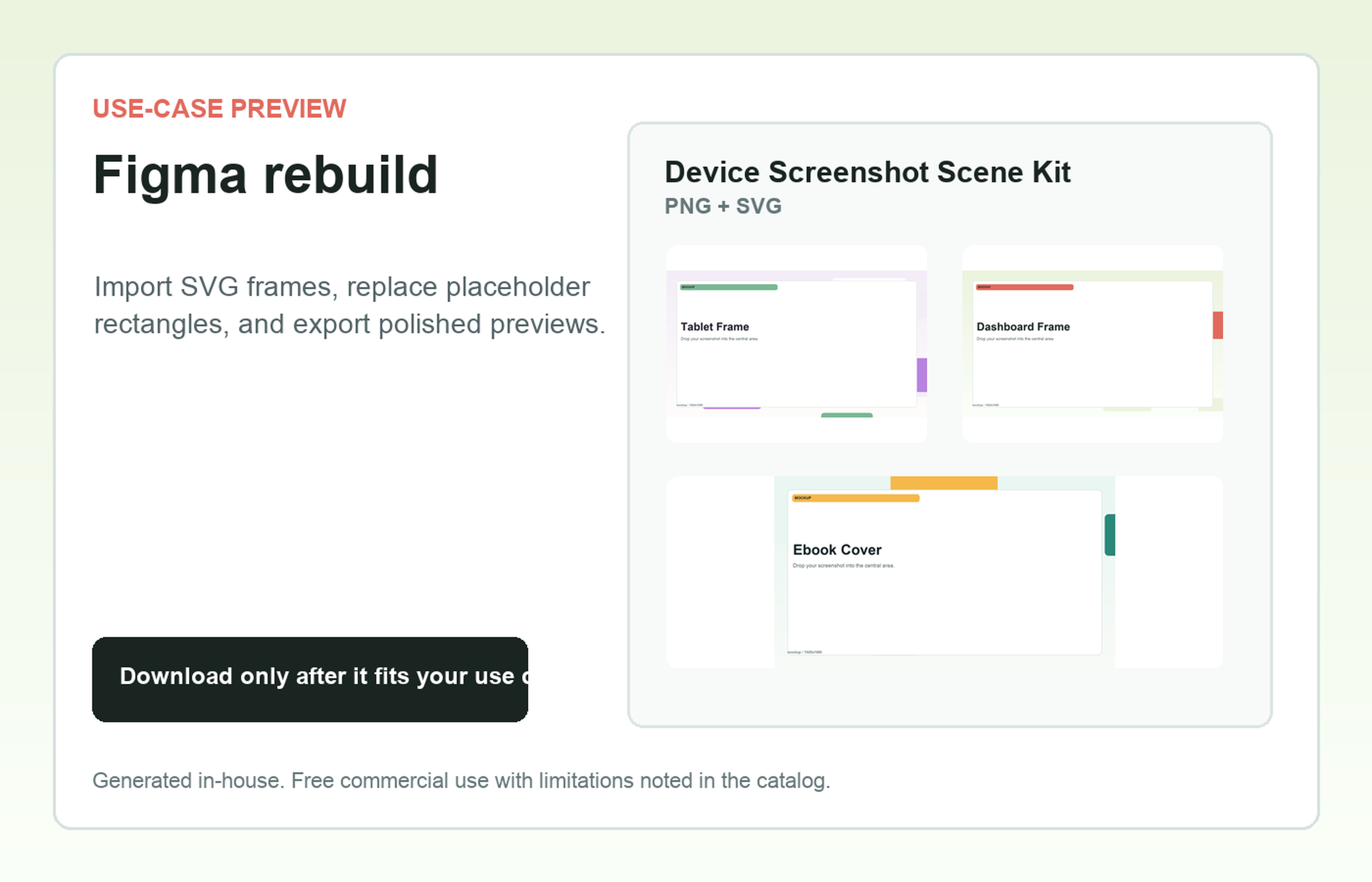 Device Screenshot Scene Kit Figma rebuild use-case preview