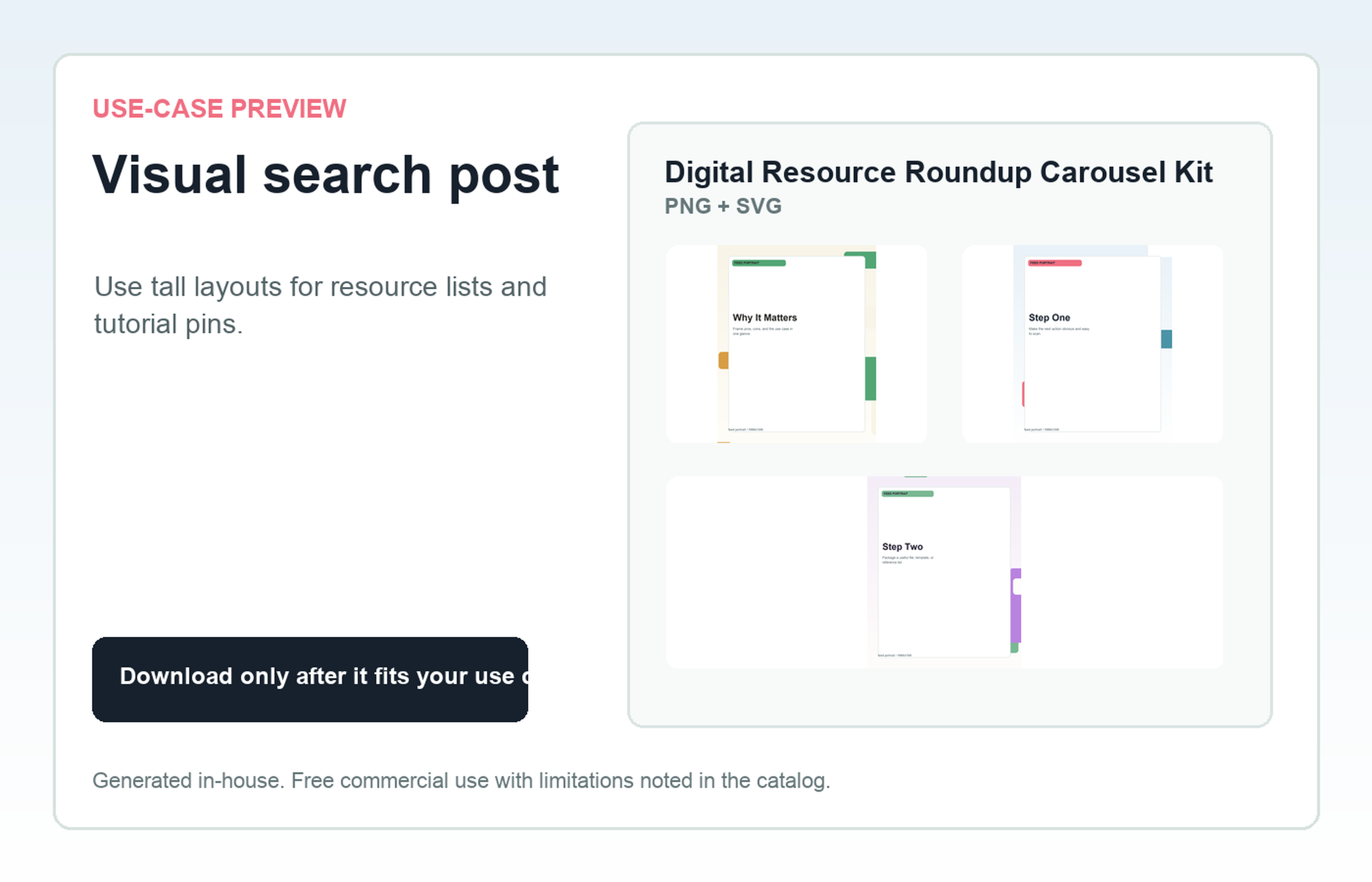 Digital Resource Roundup Carousel Kit Visual search post use-case preview