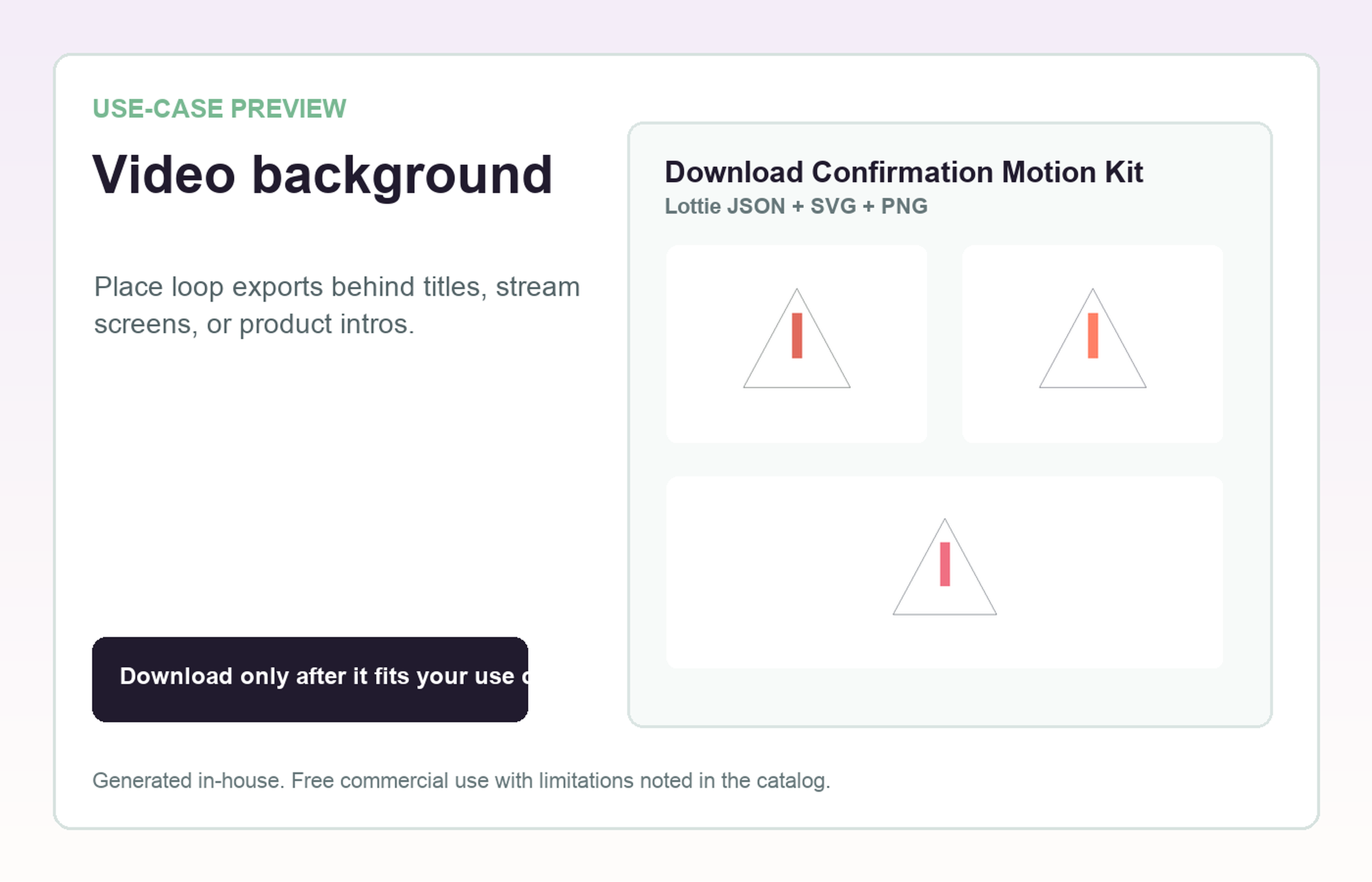 Download Confirmation Motion Kit Video background use-case preview