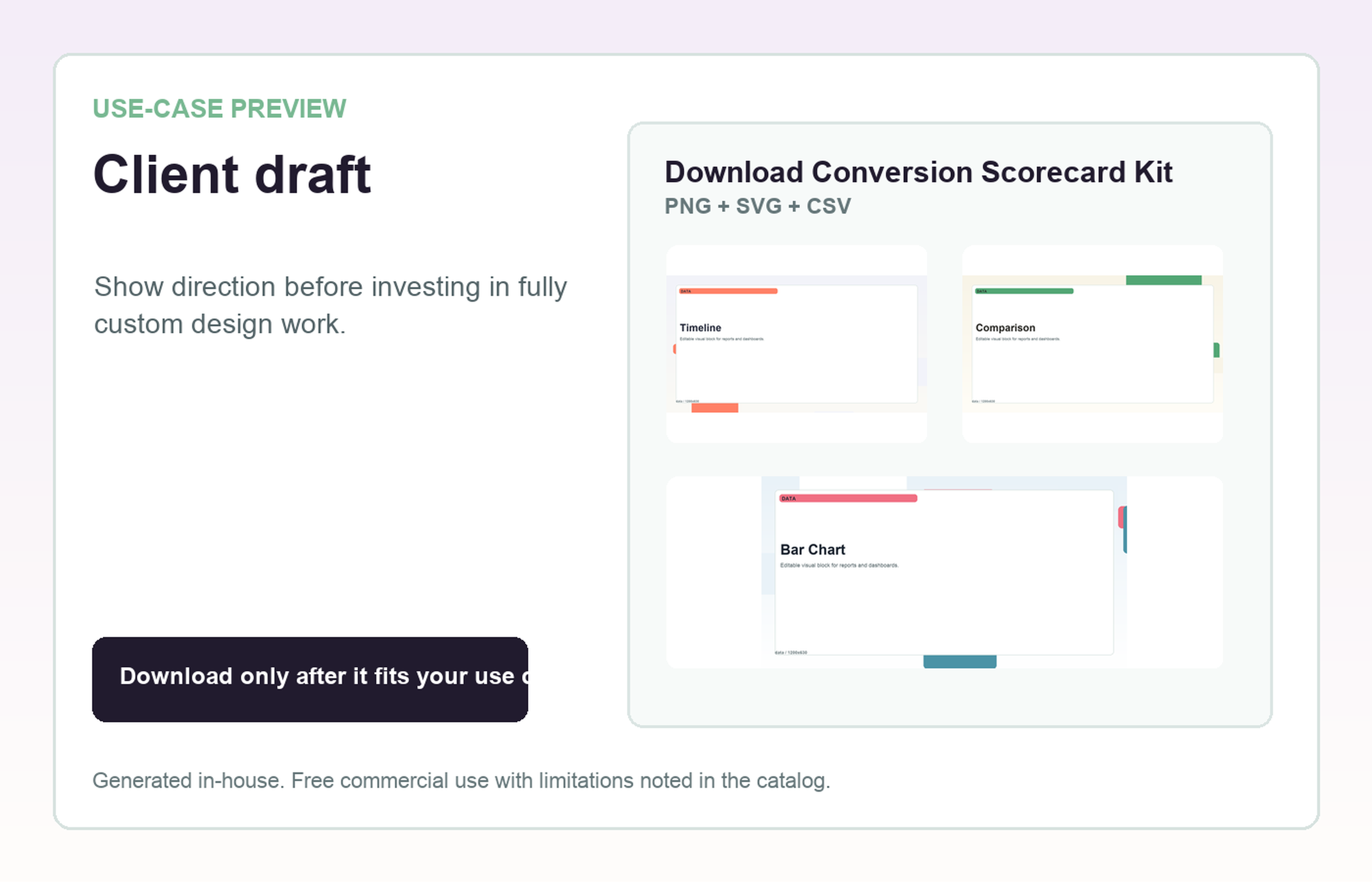 Download Conversion Scorecard Kit Client draft use-case preview