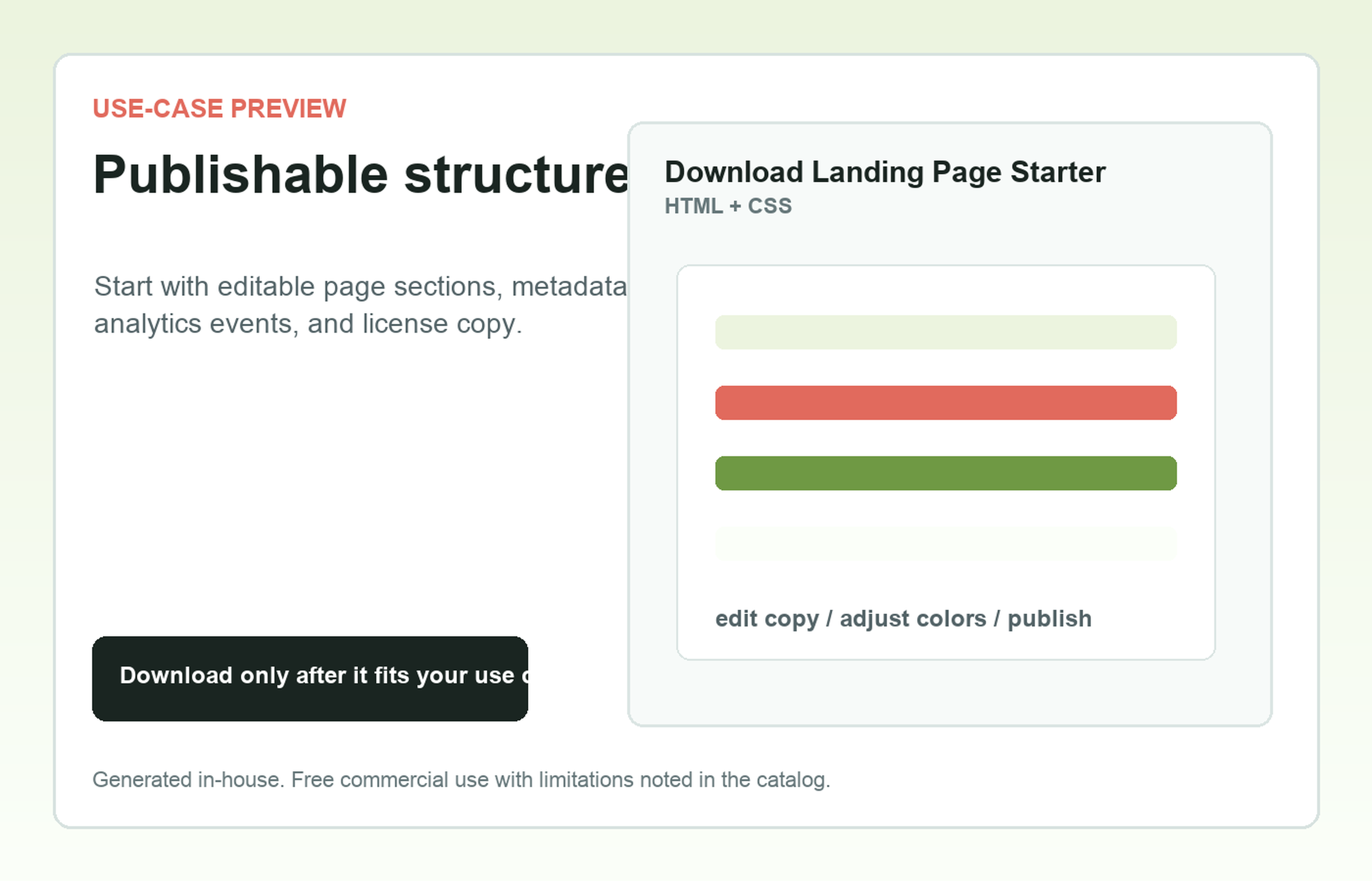 Download Landing Page Starter Publishable structure use-case preview