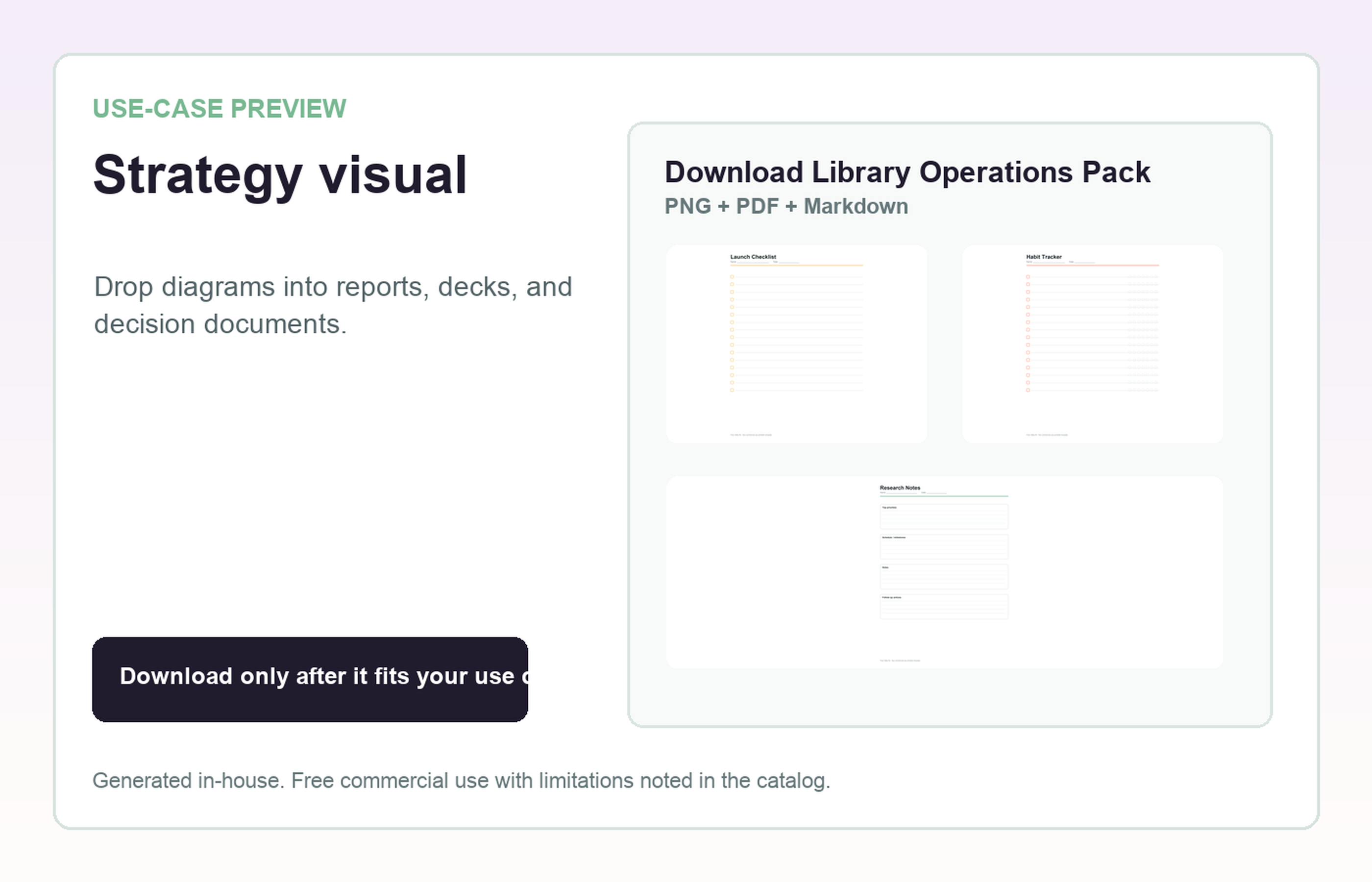 Download Library Operations Pack Strategy visual use-case preview