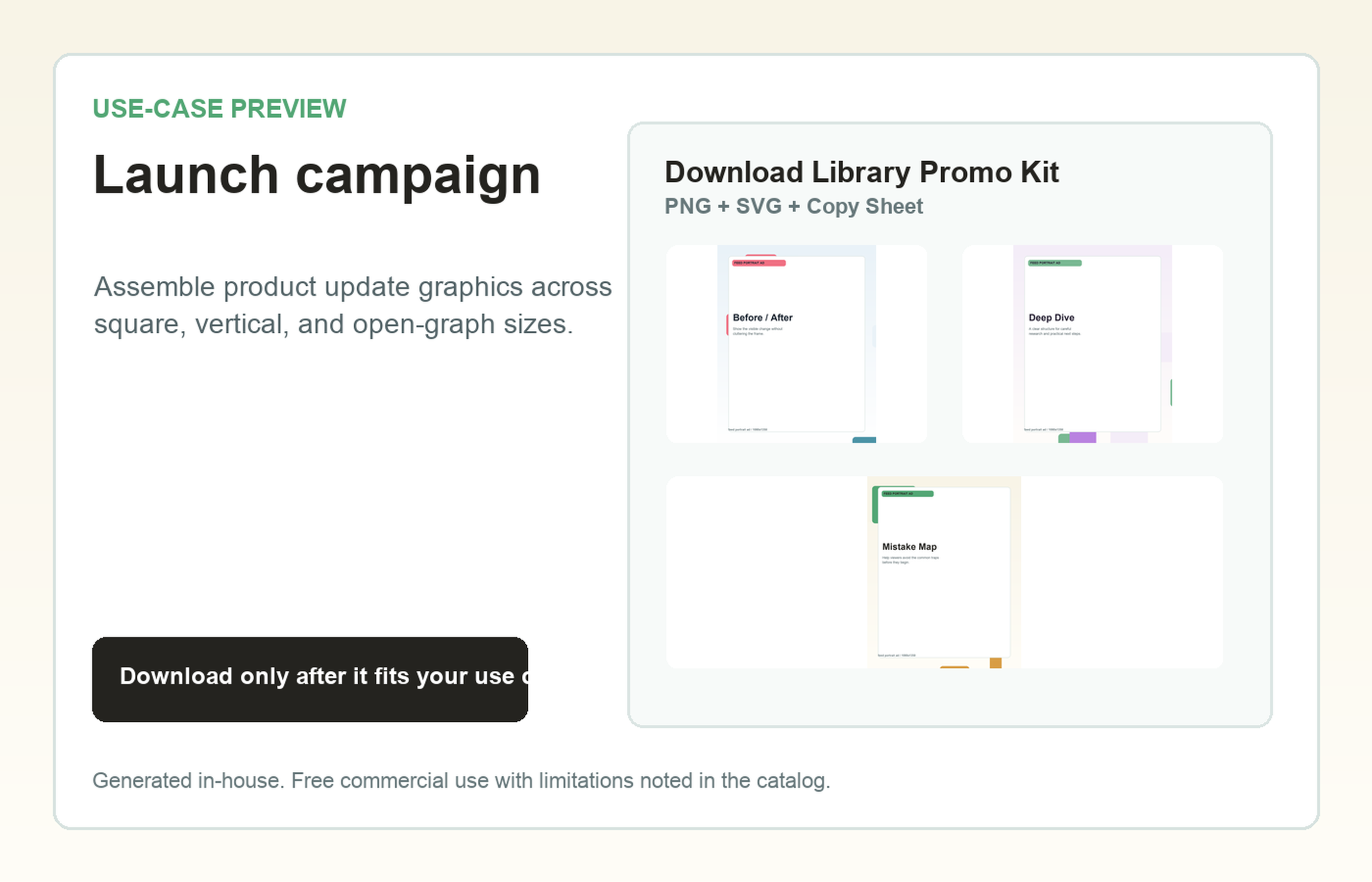 Download Library Promo Kit Launch campaign use-case preview