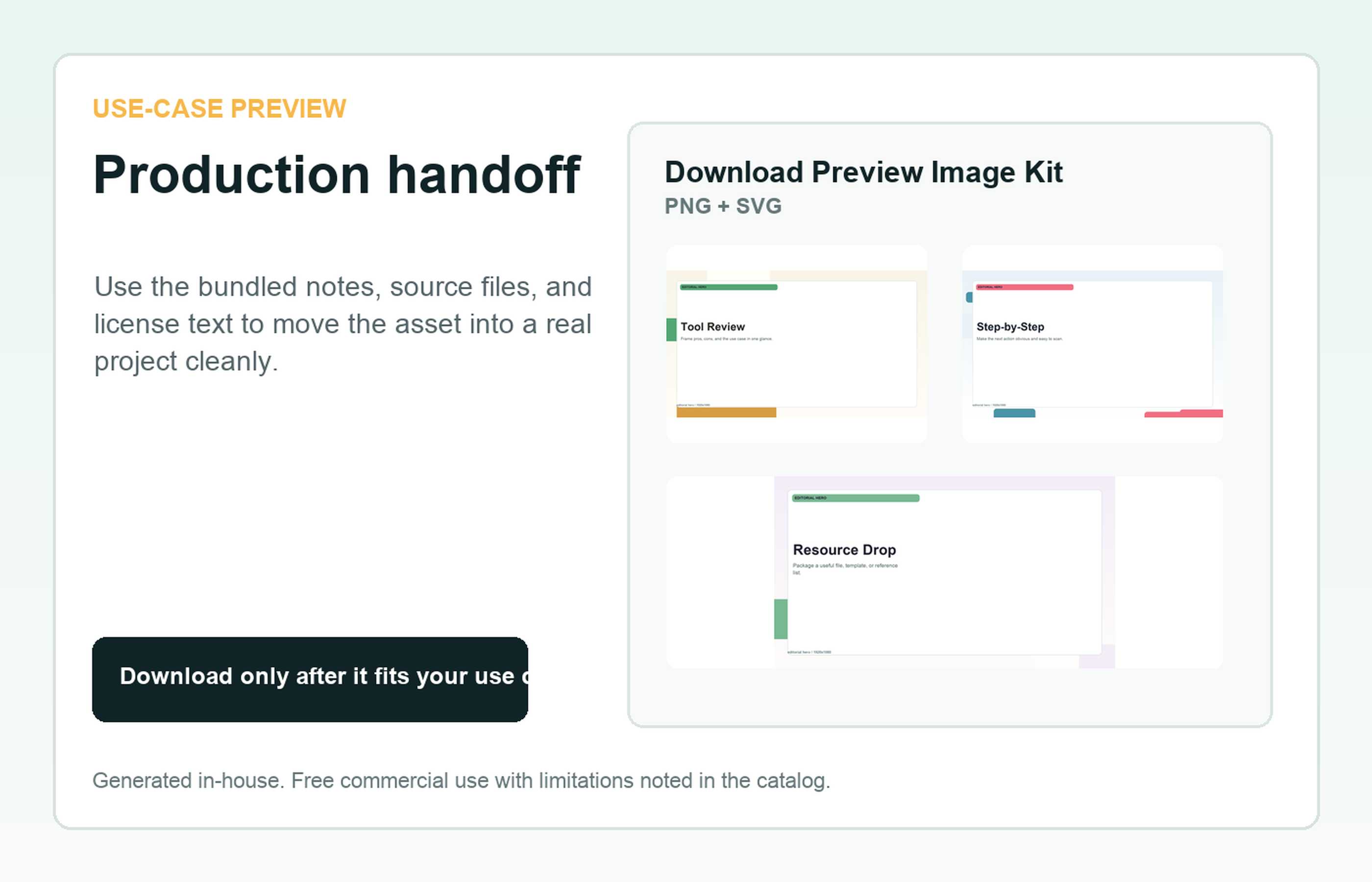 Download Preview Image Kit Production handoff use-case preview