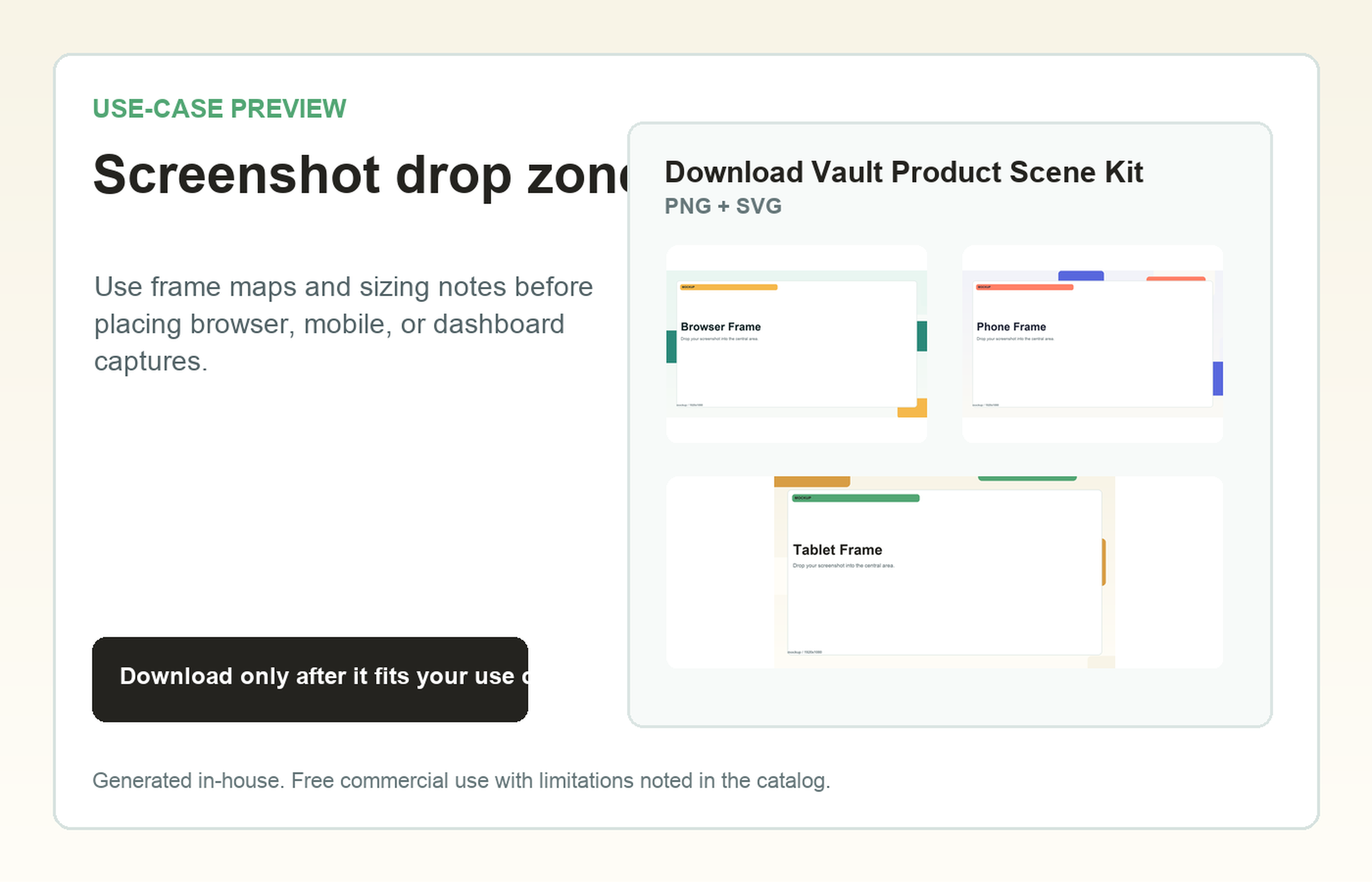 Download Vault Product Scene Kit Screenshot drop zone use-case preview