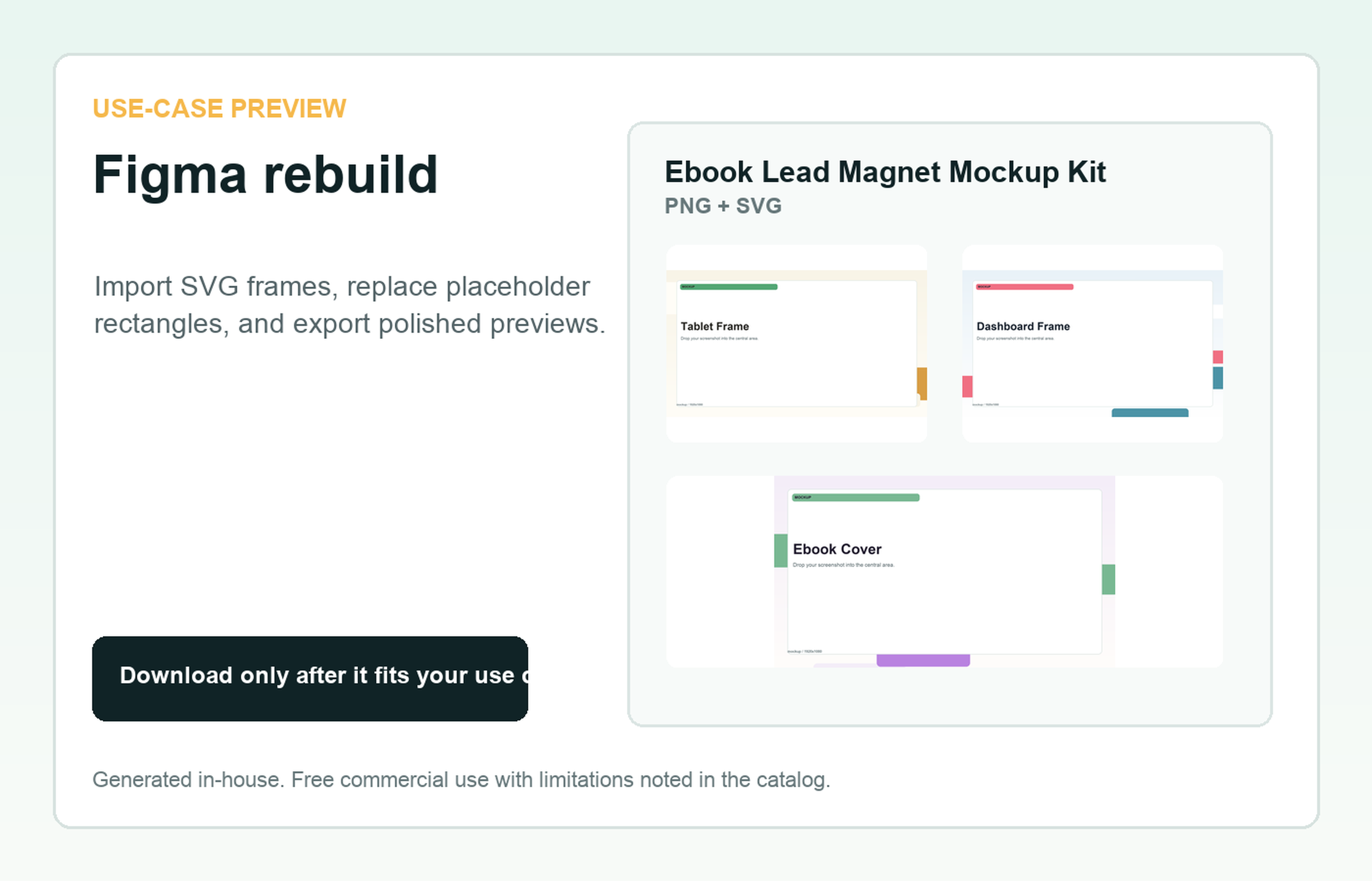 Ebook Lead Magnet Mockup Kit Figma rebuild use-case preview