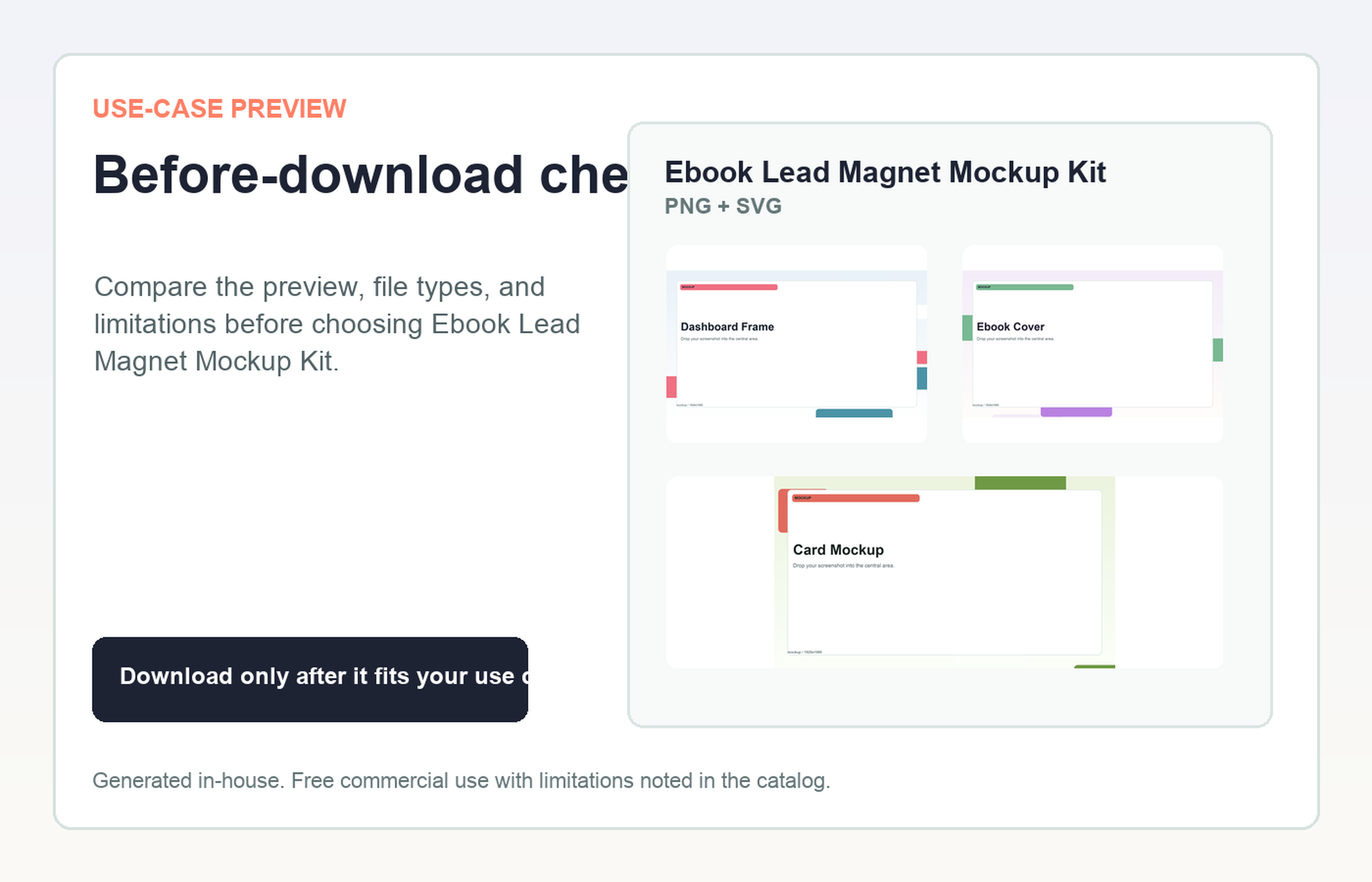 Ebook Lead Magnet Mockup Kit Before-download check use-case preview
