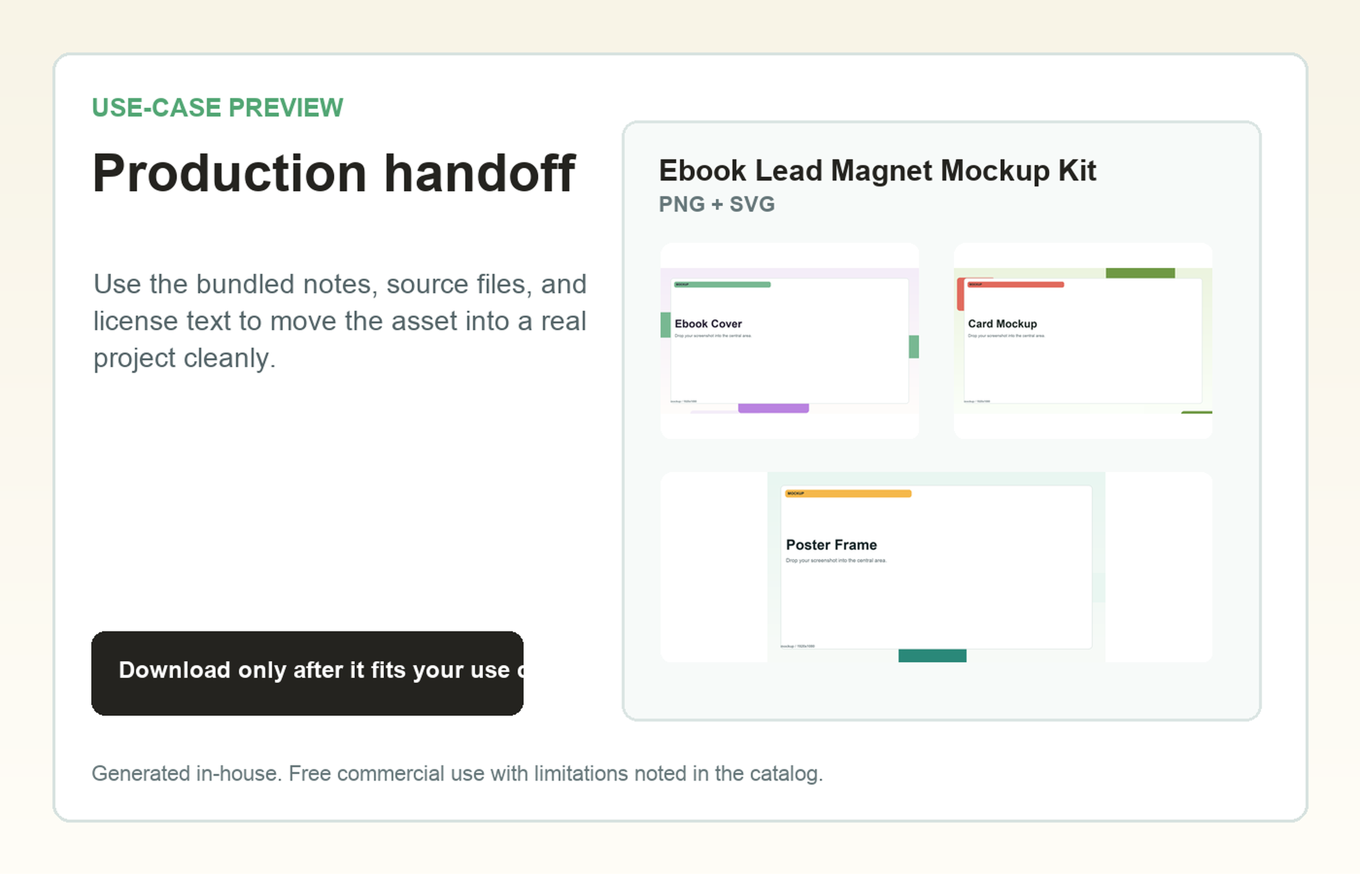 Ebook Lead Magnet Mockup Kit Production handoff use-case preview