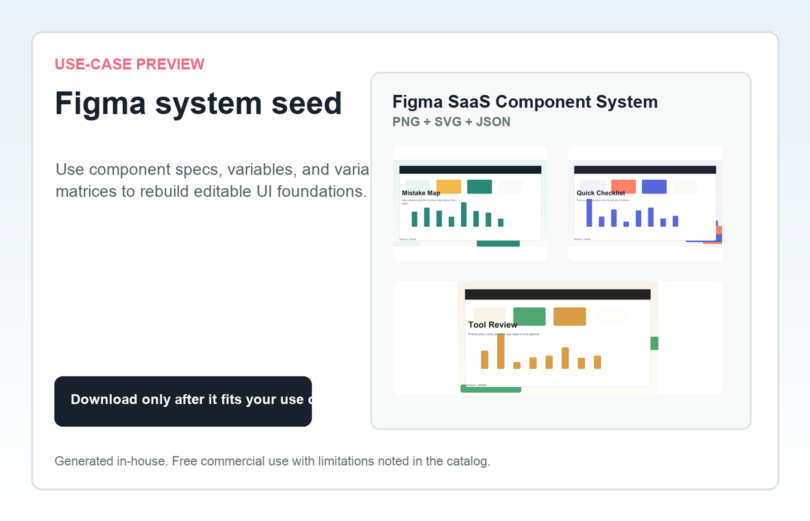 Figma SaaS Component System Figma system seed use-case preview
