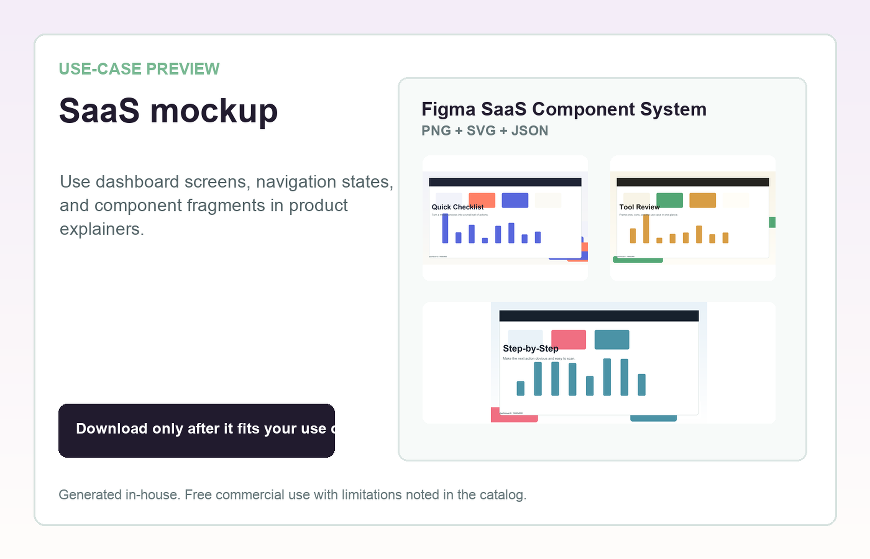 Figma SaaS Component System SaaS mockup use-case preview