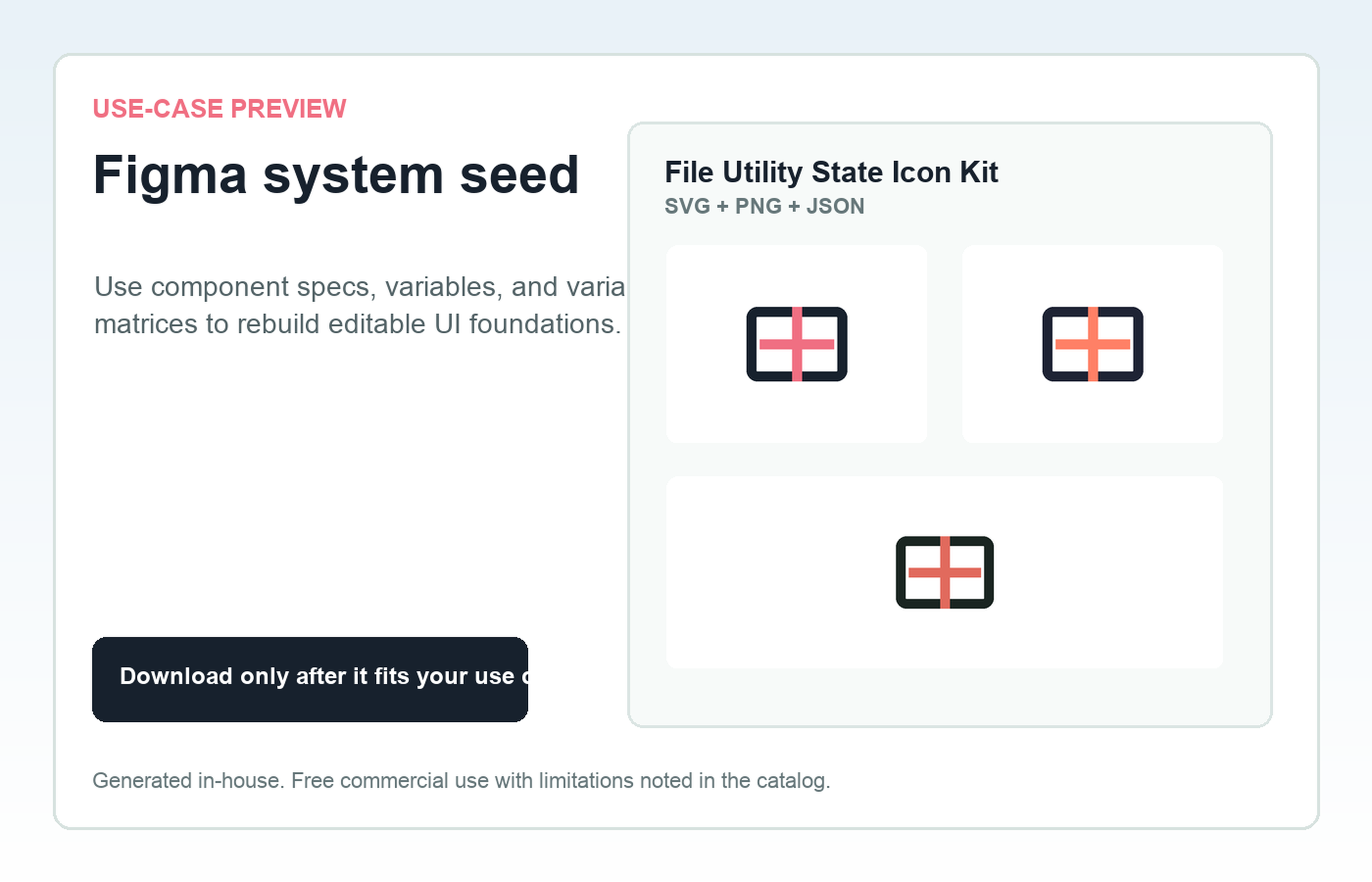 File Utility State Icon Kit Figma system seed use-case preview