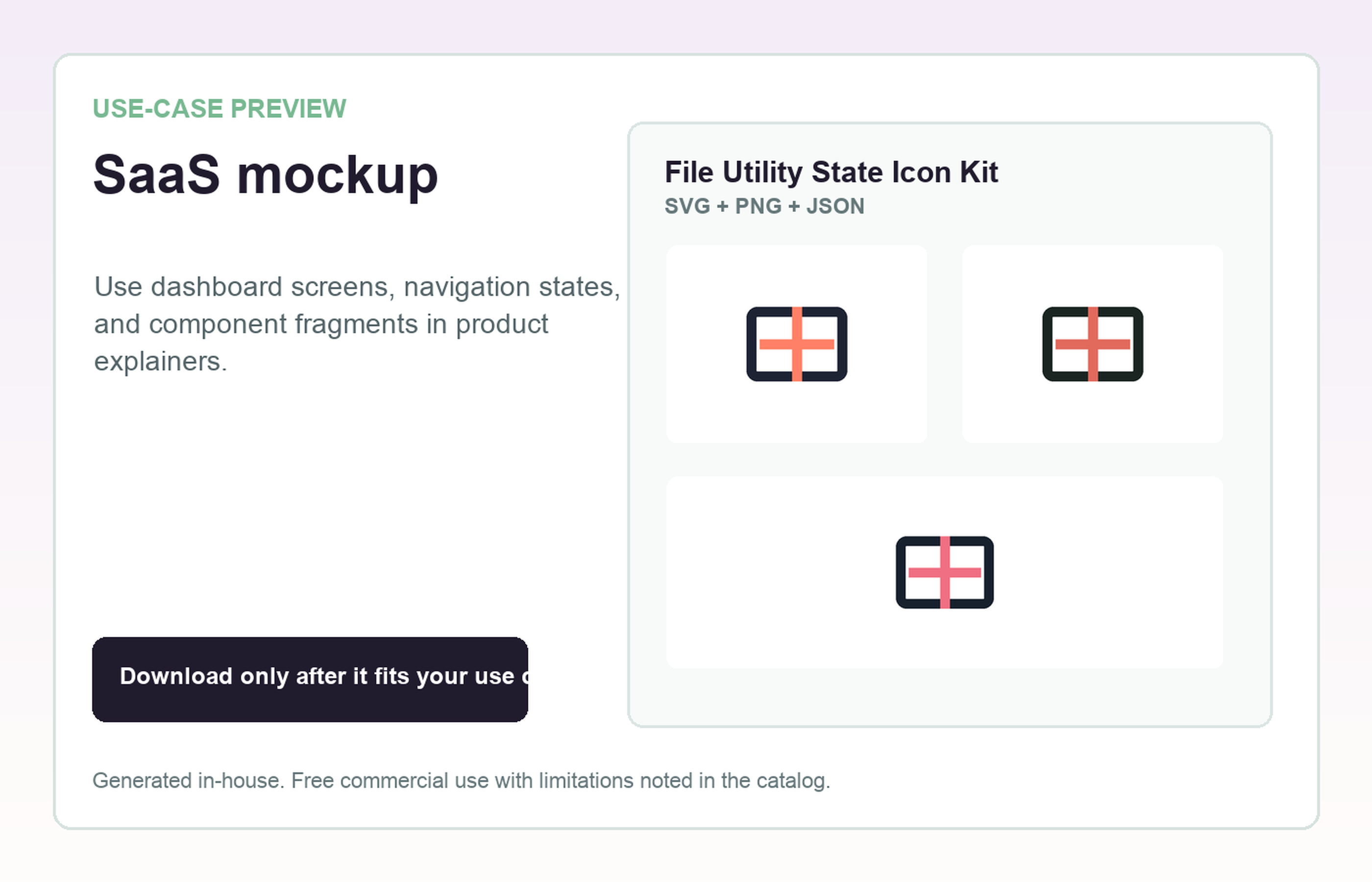 File Utility State Icon Kit SaaS mockup use-case preview