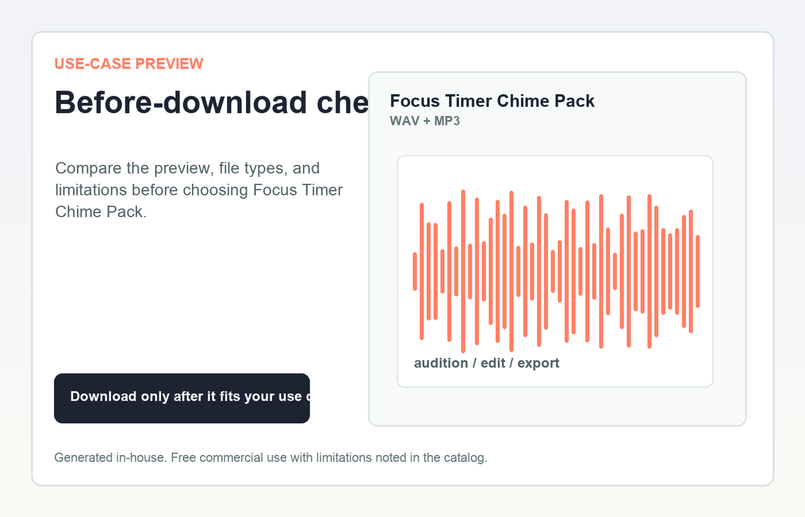 Focus Timer Chime Pack Before-download check use-case preview