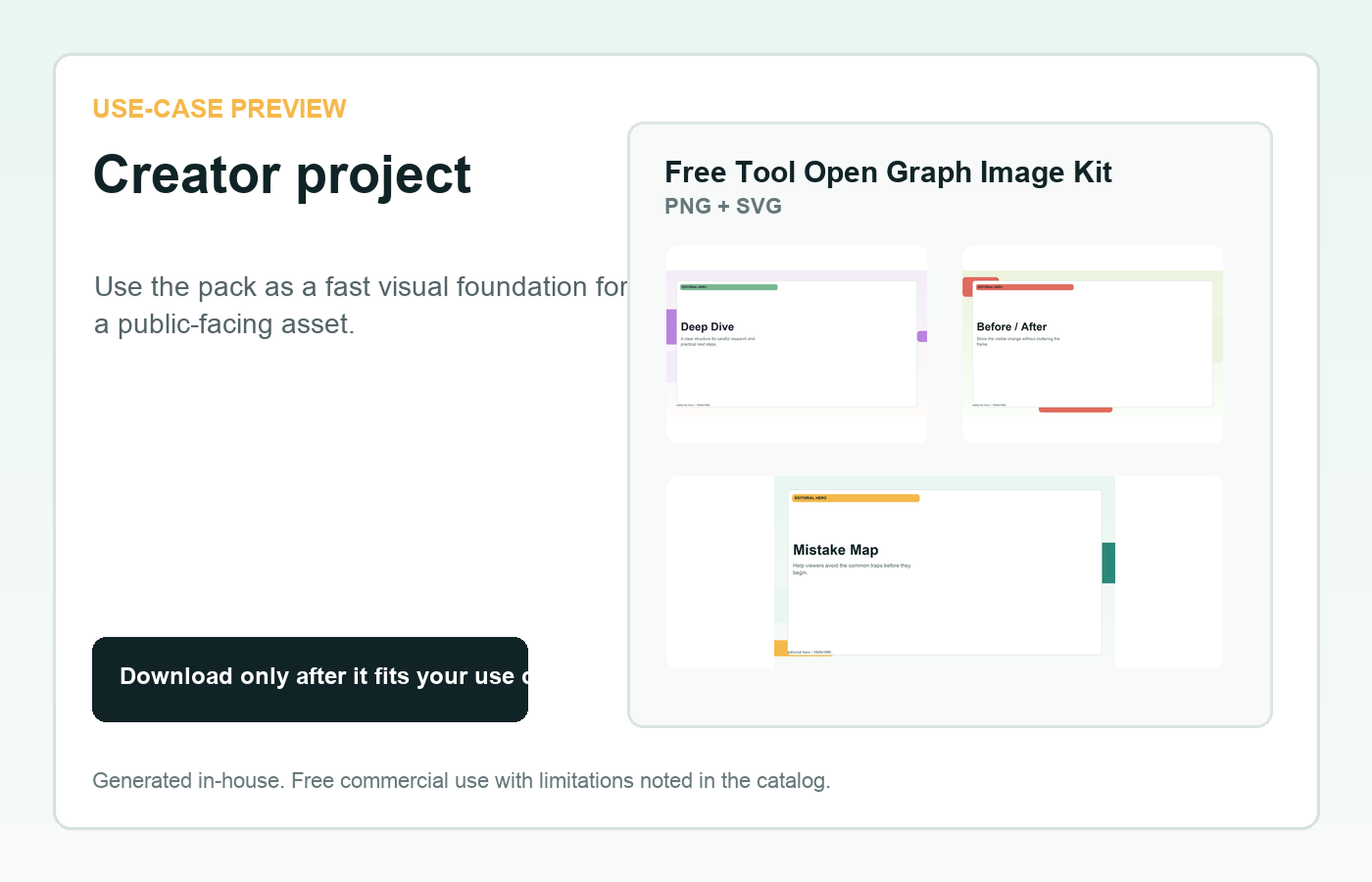Free Tool Open Graph Image Kit Creator project use-case preview