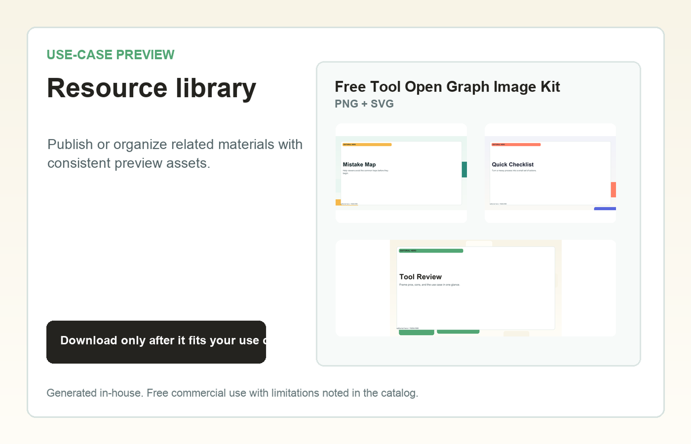 Free Tool Open Graph Image Kit Resource library use-case preview