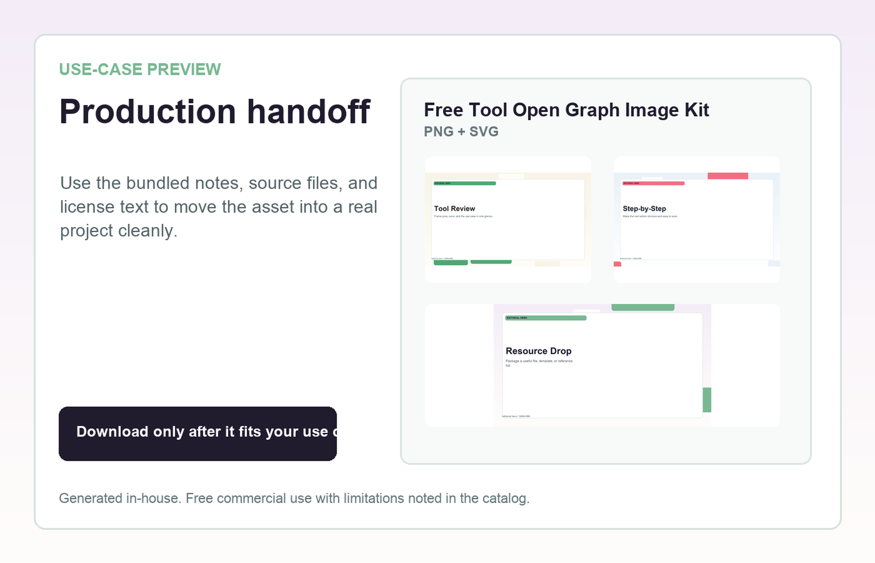 Free Tool Open Graph Image Kit Production handoff use-case preview