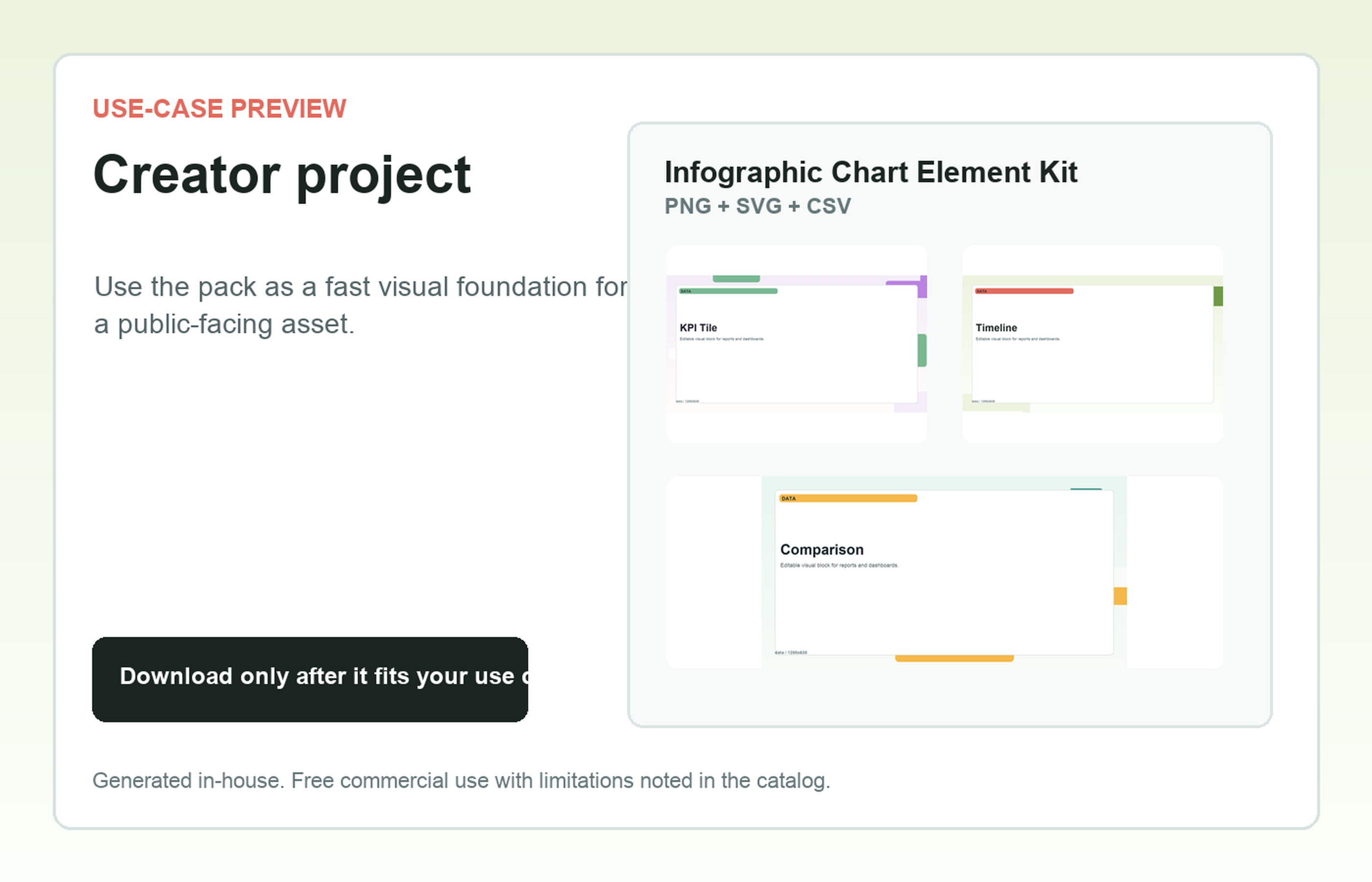 Infographic Chart Element Kit Creator project use-case preview